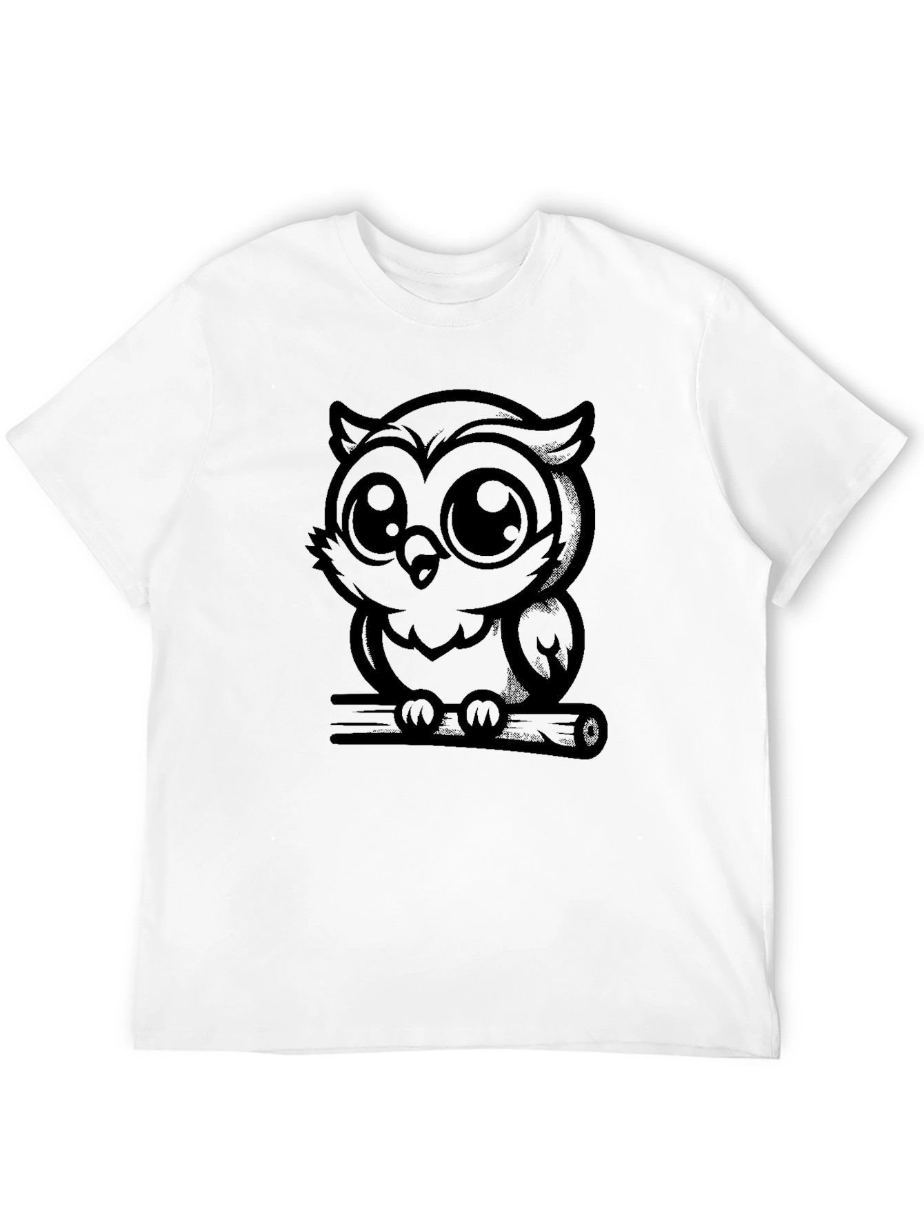 Black Owl Graphic Print Crew Neck T-Shirt view 12