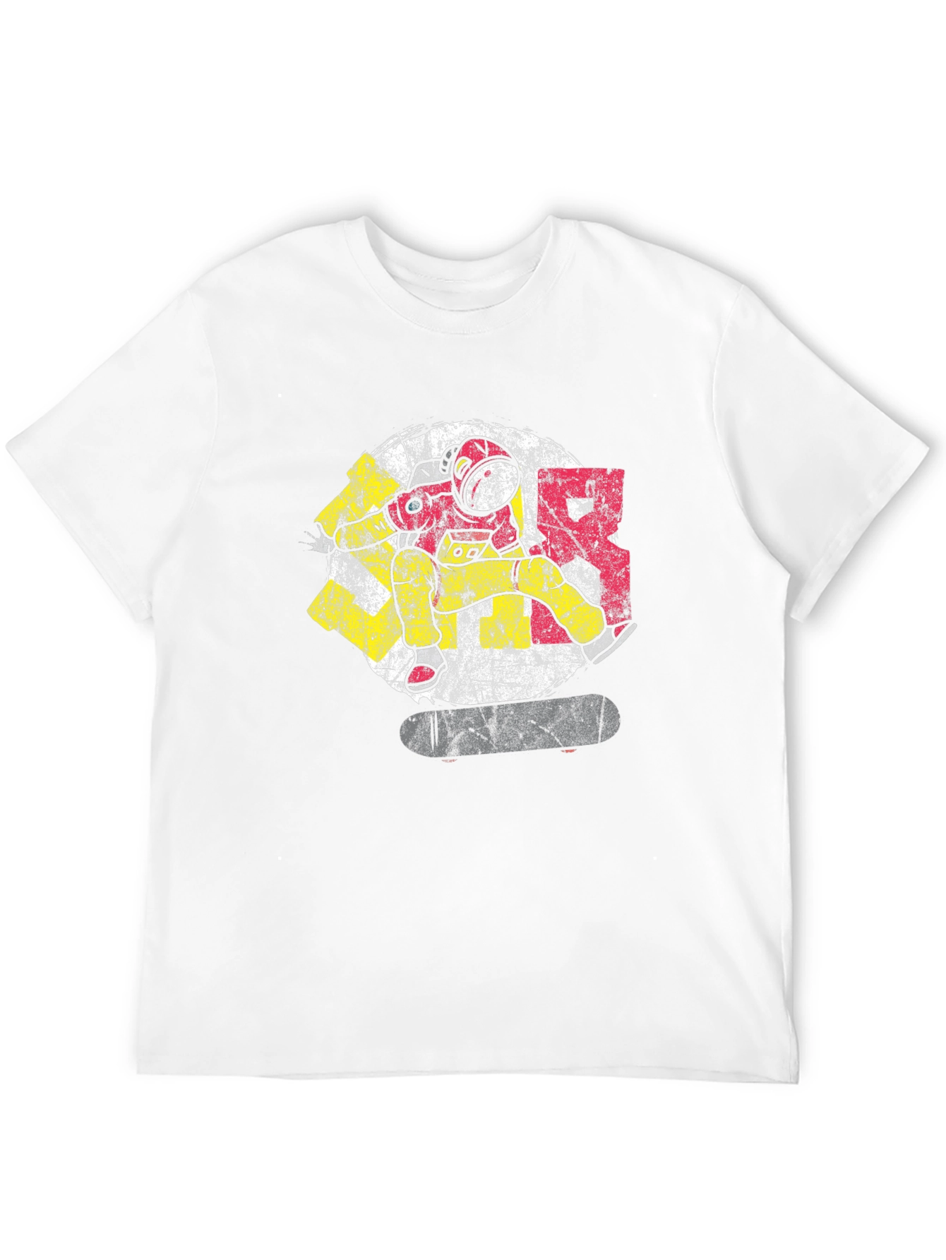 Black Astronaut Skateboard Graphic Tee - Cool Streetwear view 12