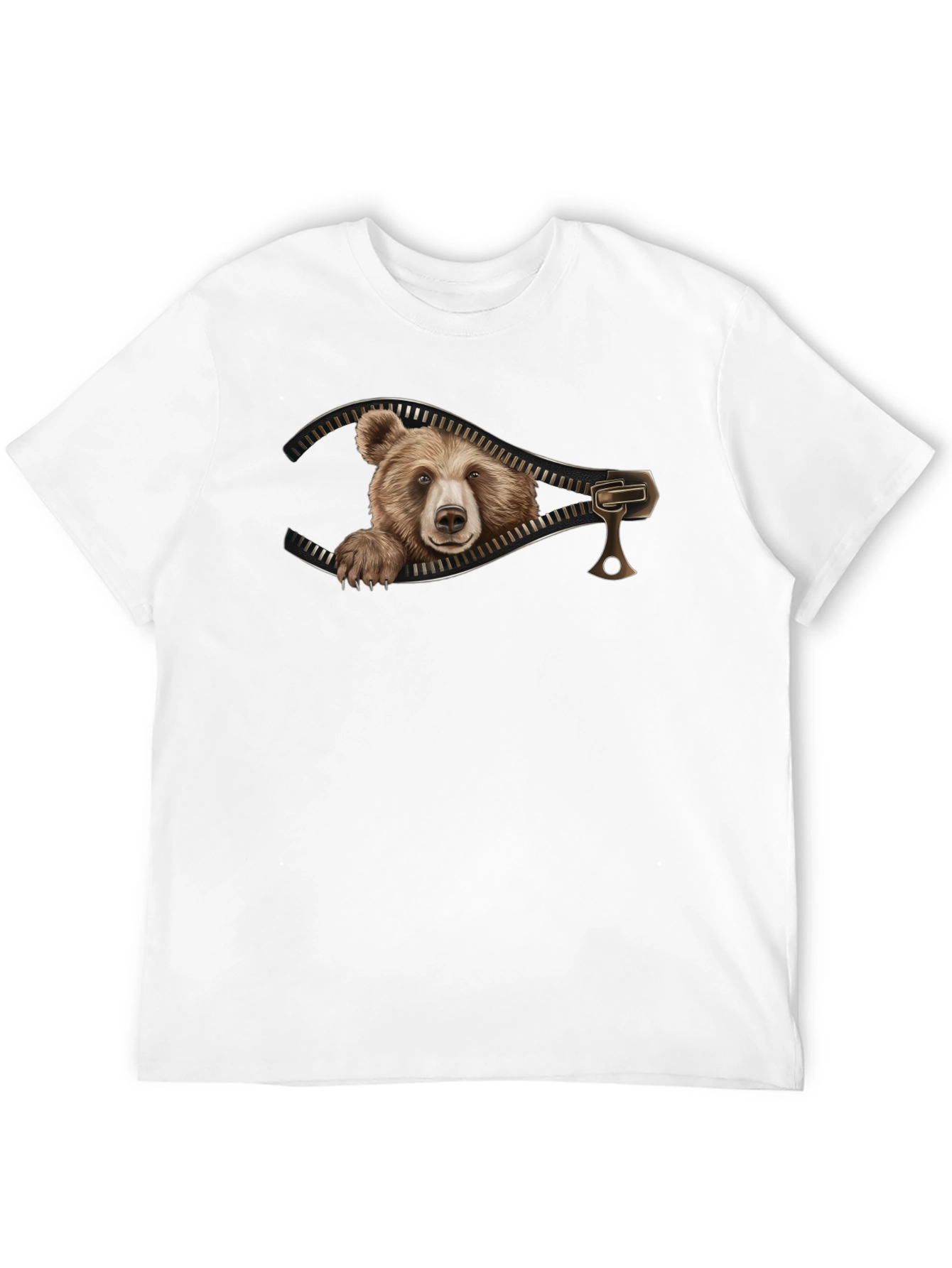 Black Bear Zipper Graphic Tee - Unique Design! view 12