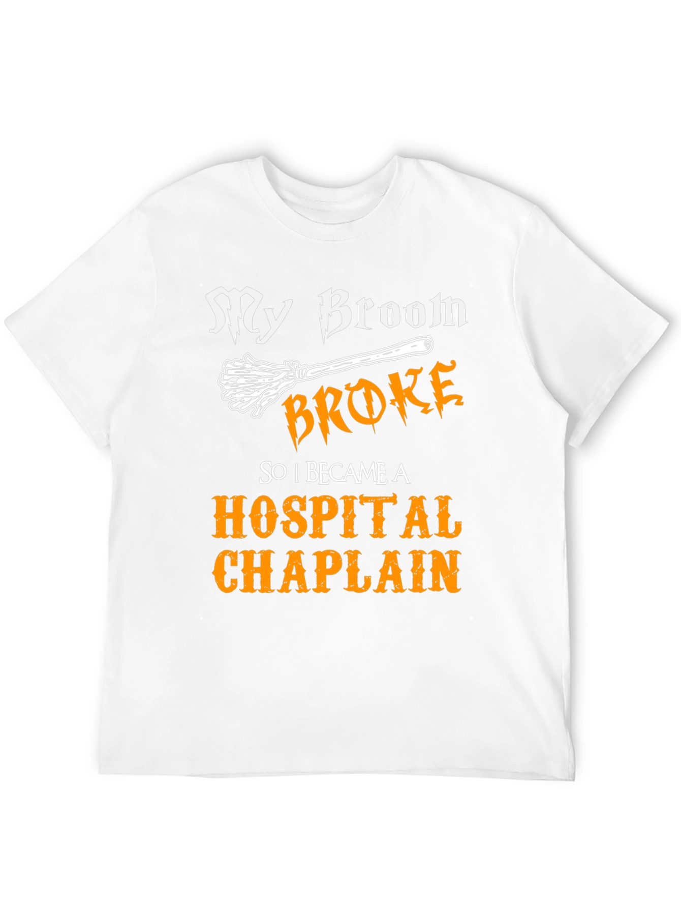 Black My Broom Broke Hospital Chaplain Graphic Tee view 12