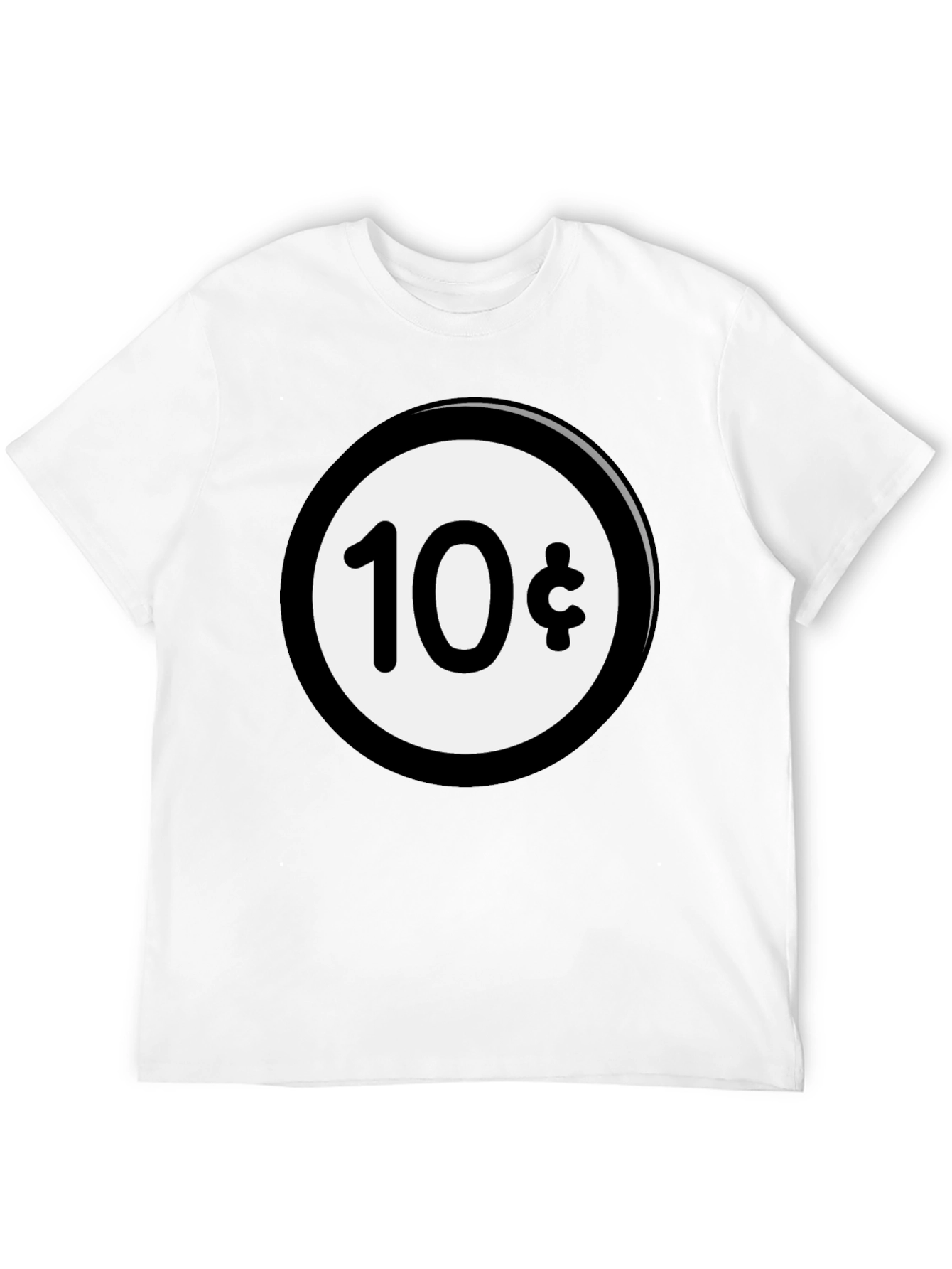 Black Novelty 10 Cent T-Shirt - Black Graphic Tee view 12