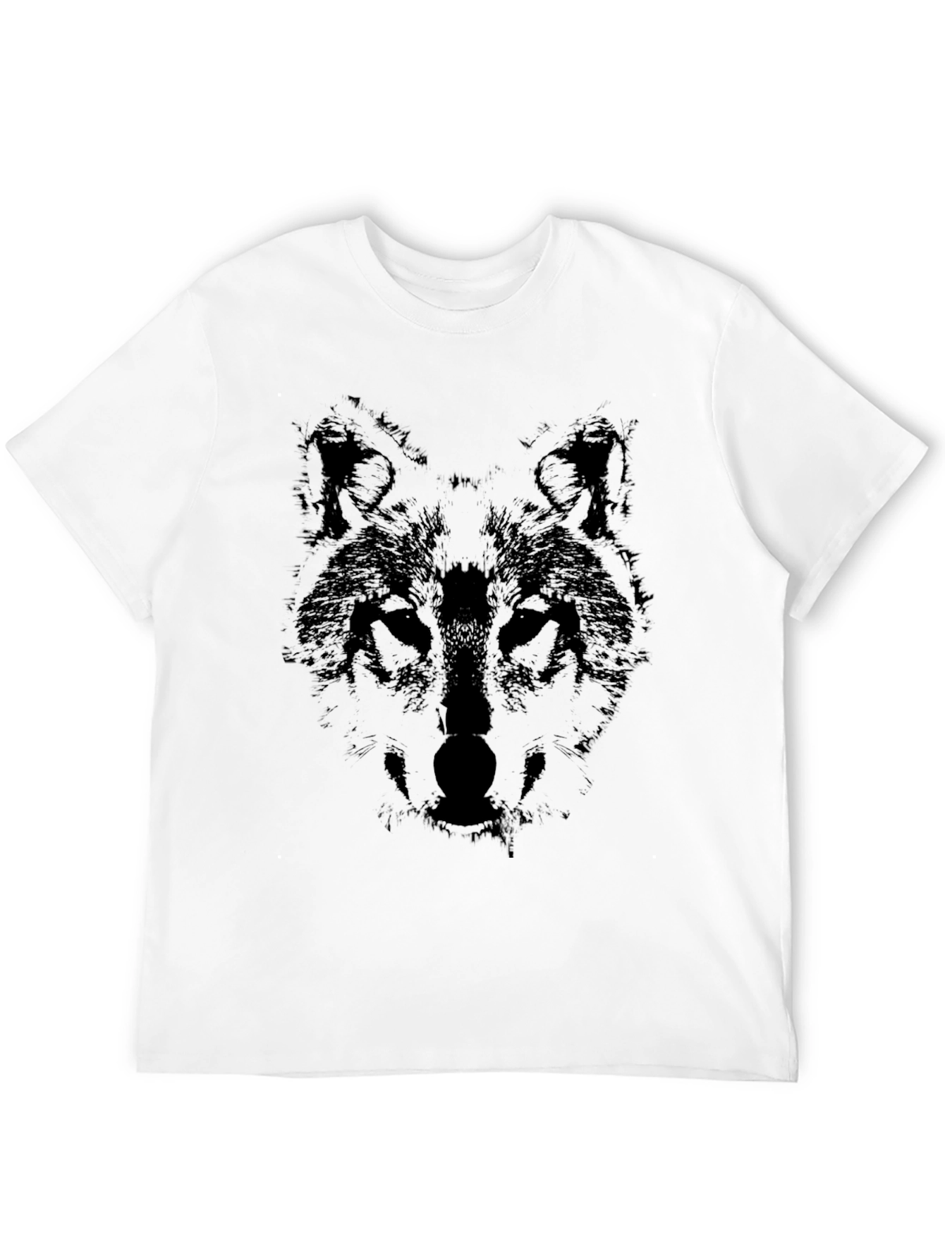 Black Wolf Graphic Black T-Shirt view 12