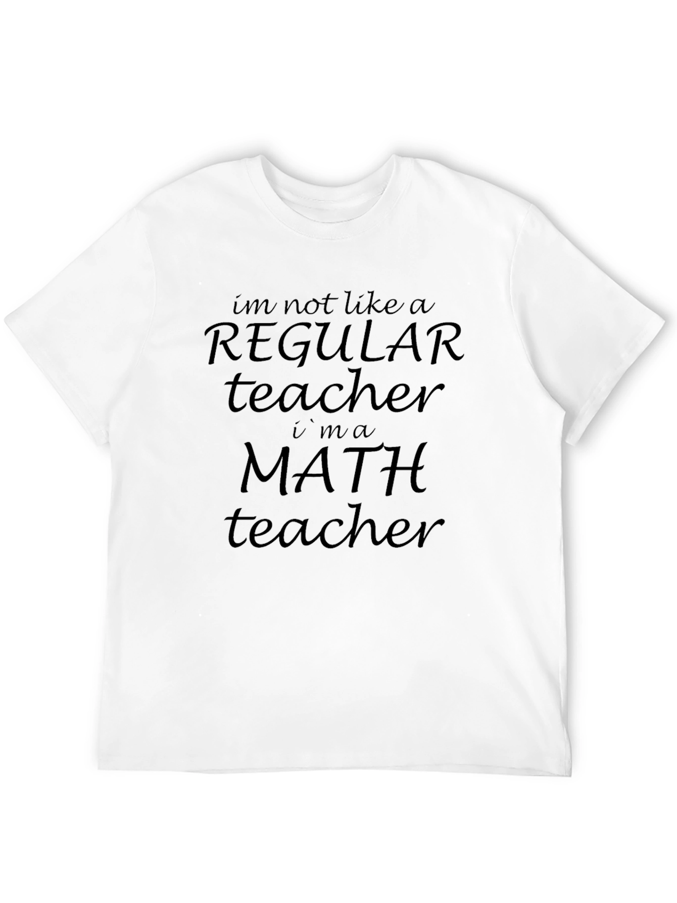 Black Math Teacher Graphic T-Shirt - Regular Teacher Alternative view 12