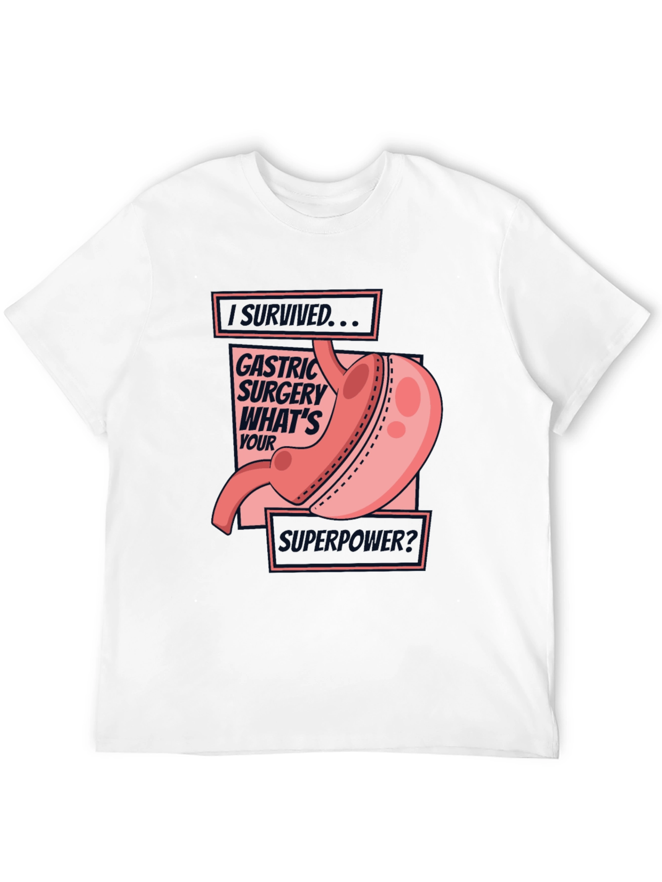 Black Gastric Surgery Survivor Tee - What's Your Superpower? view 12