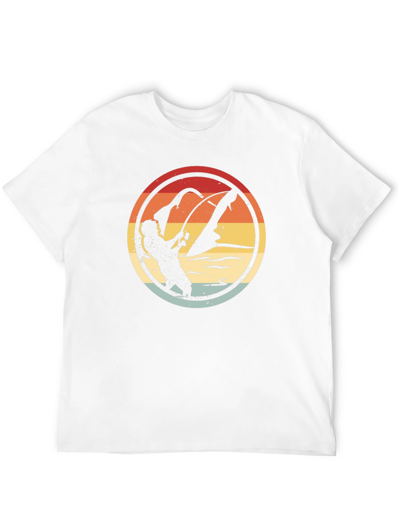 Black Retro Fishing Graphic Tee - Black Cotton Blend view 12