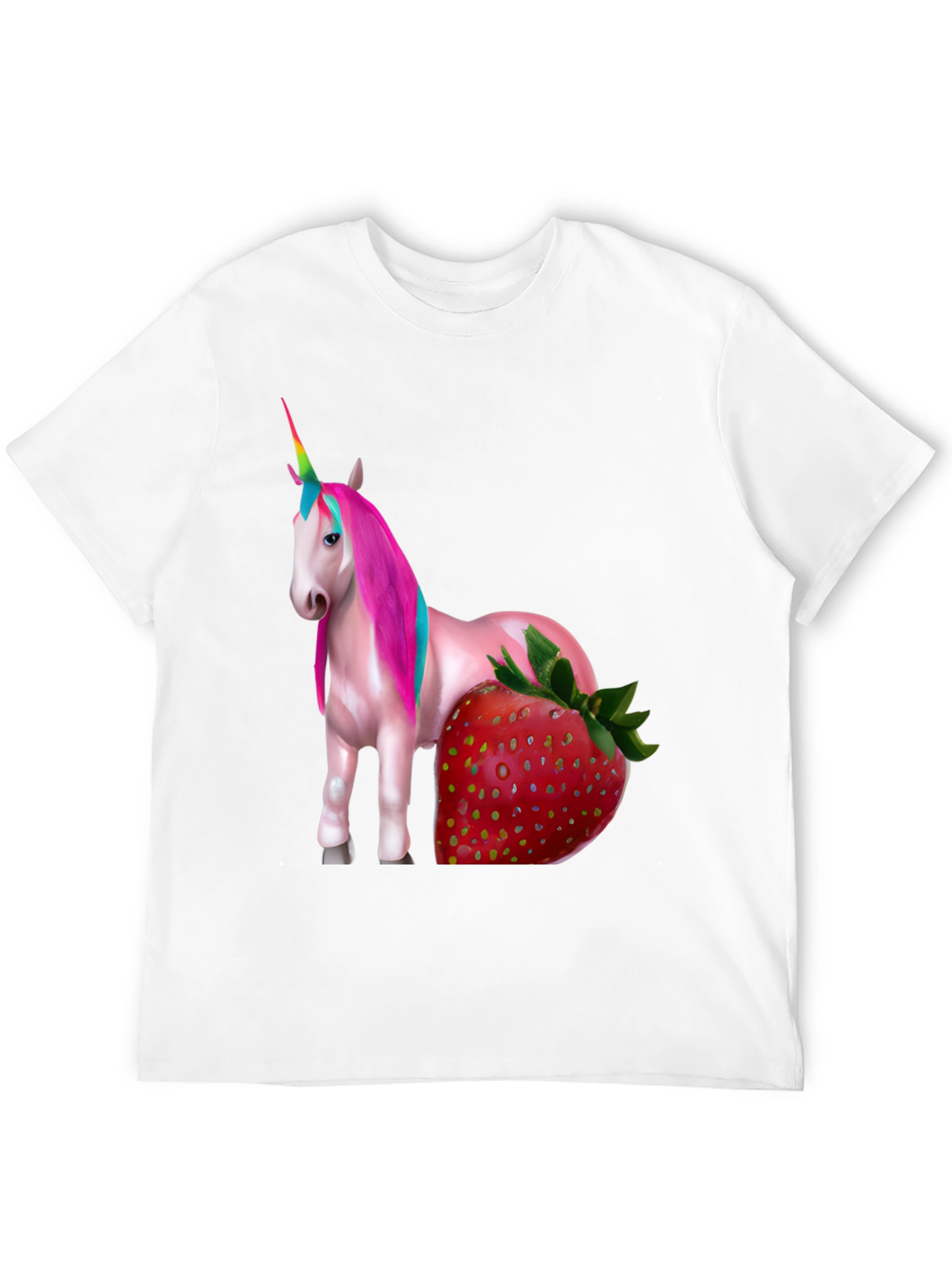 Black Unicorn Strawberry Graphic T-Shirt view 12