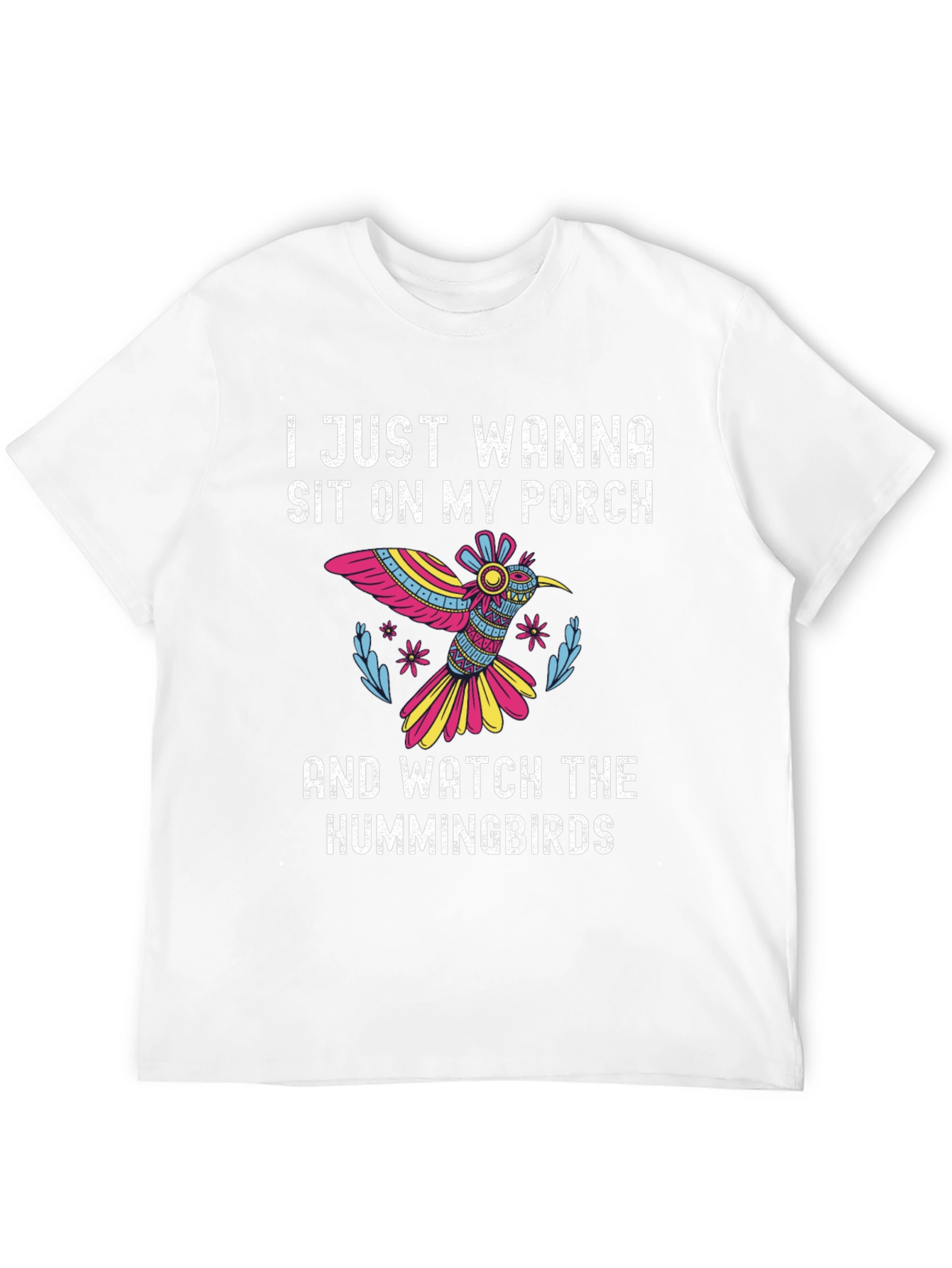 Black Hummingbird Porch T-Shirt - Relax & Watch! view 12