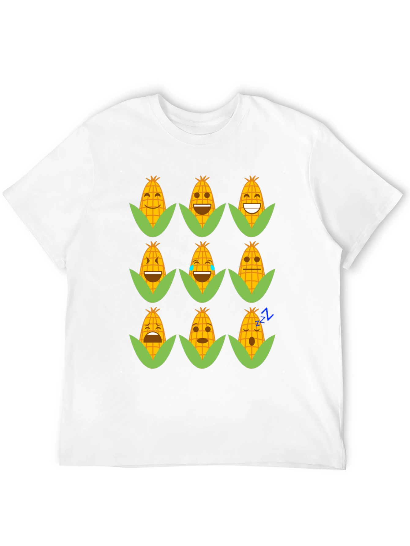 Black Emoji Corn Black T-Shirt - Fun Foodie Tee view 12