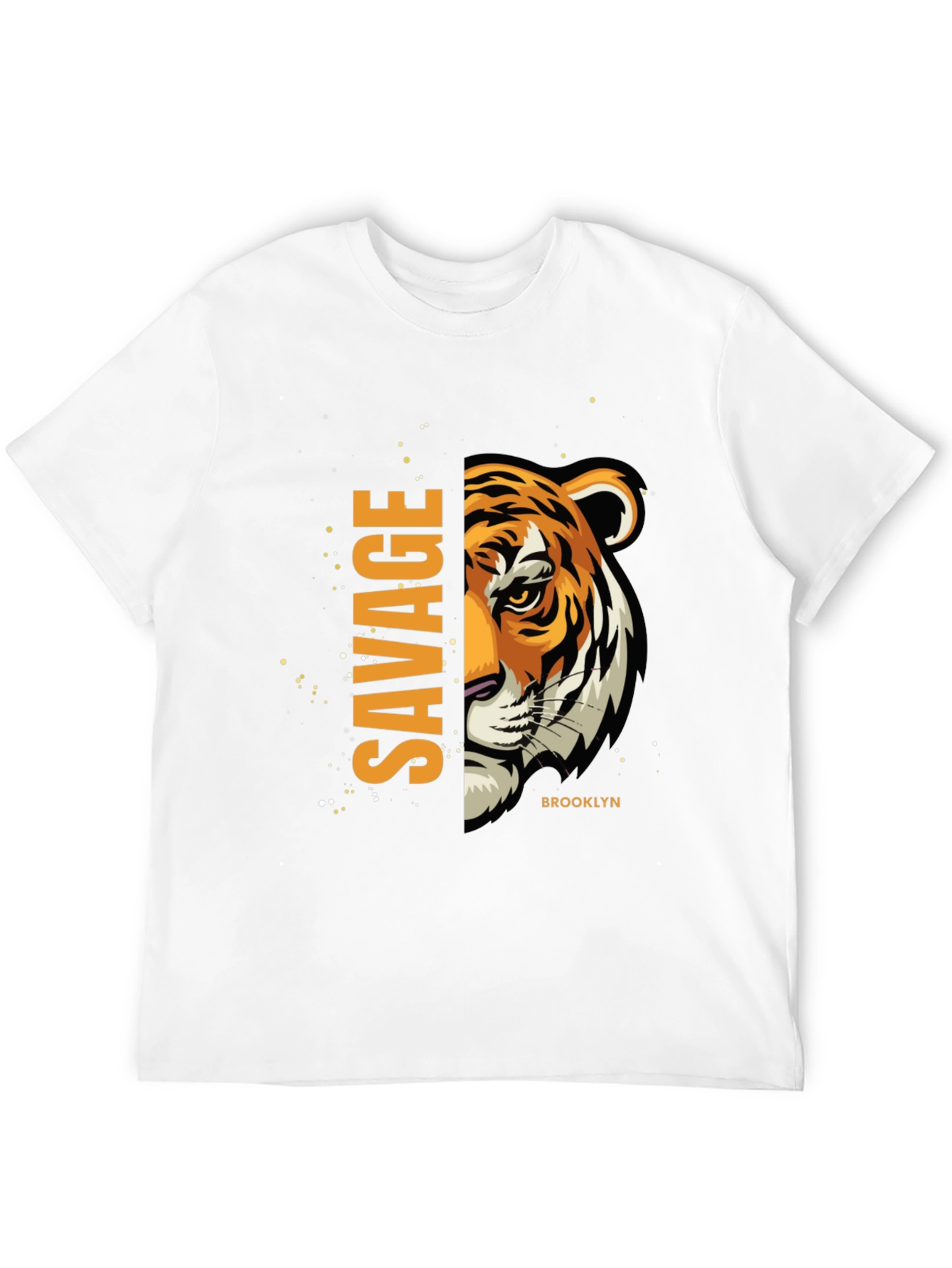 Black Savage Tiger Graphic Print T-Shirt view 12
