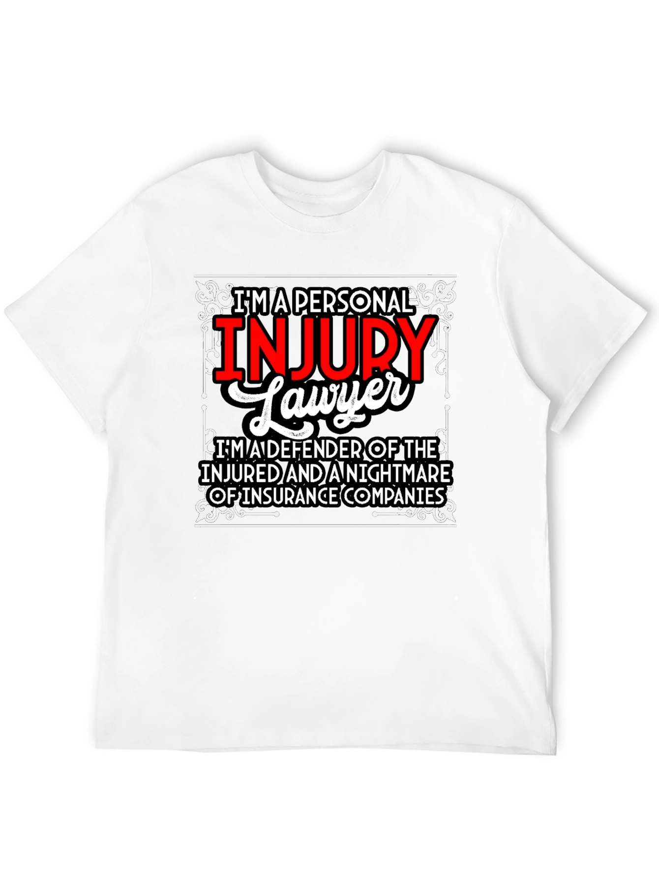Black Personal Injury Lawyer T-Shirt view 12
