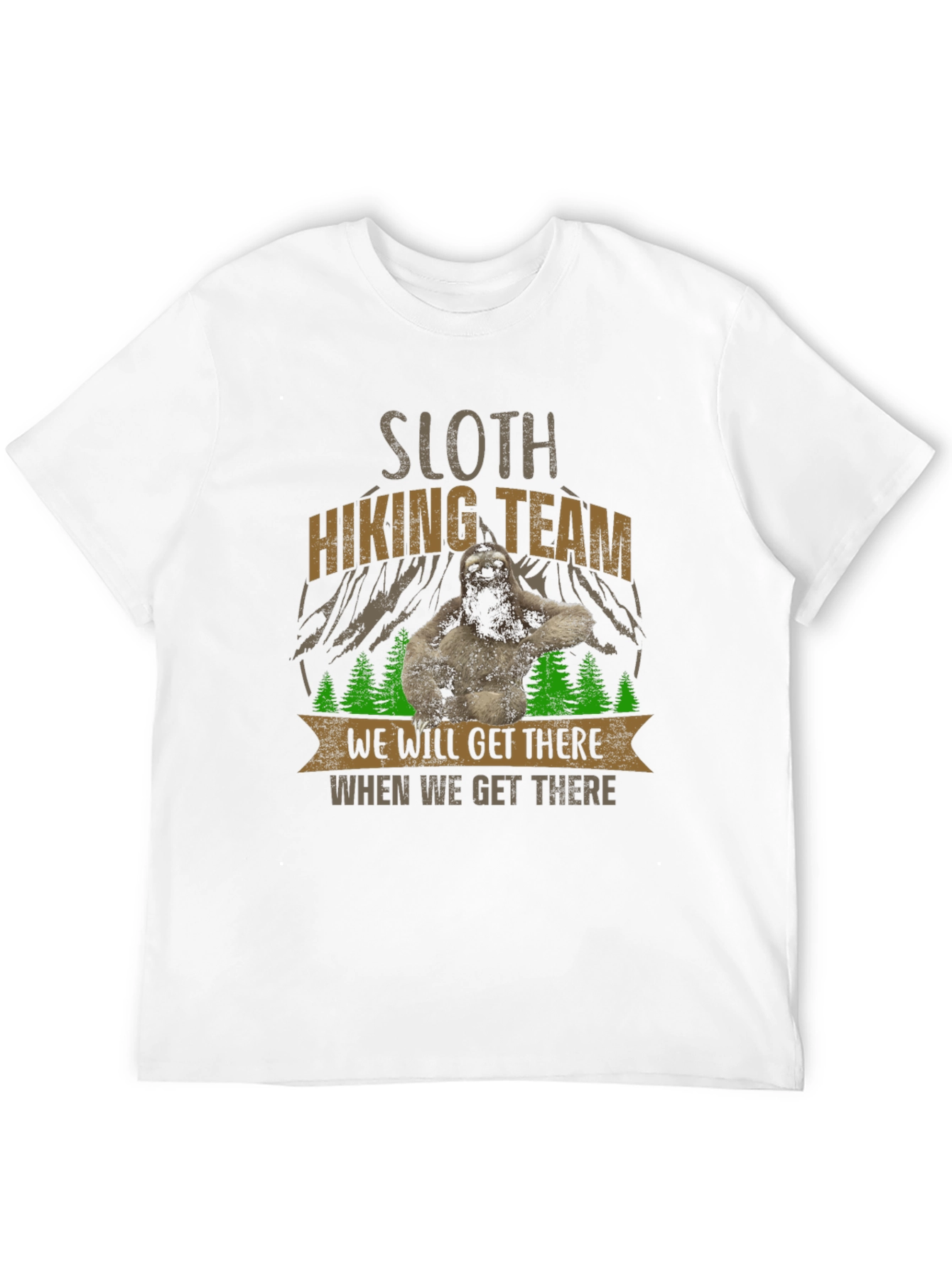 Black Sloth Hiking Team Tee - Funny Adventure Shirt view 12