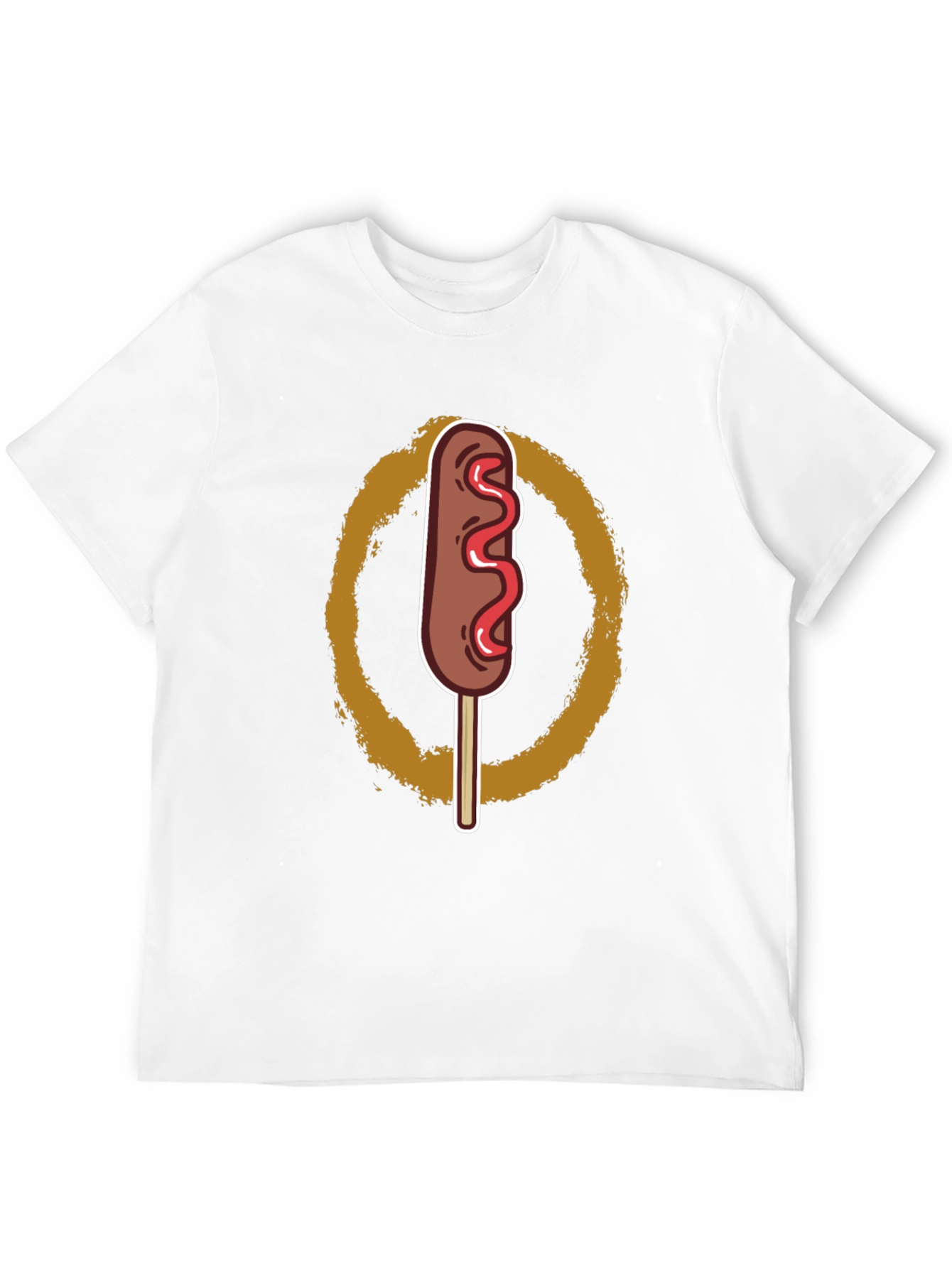 Black Corn Dog Graphic Tee - Fun Novelty T-Shirt view 12