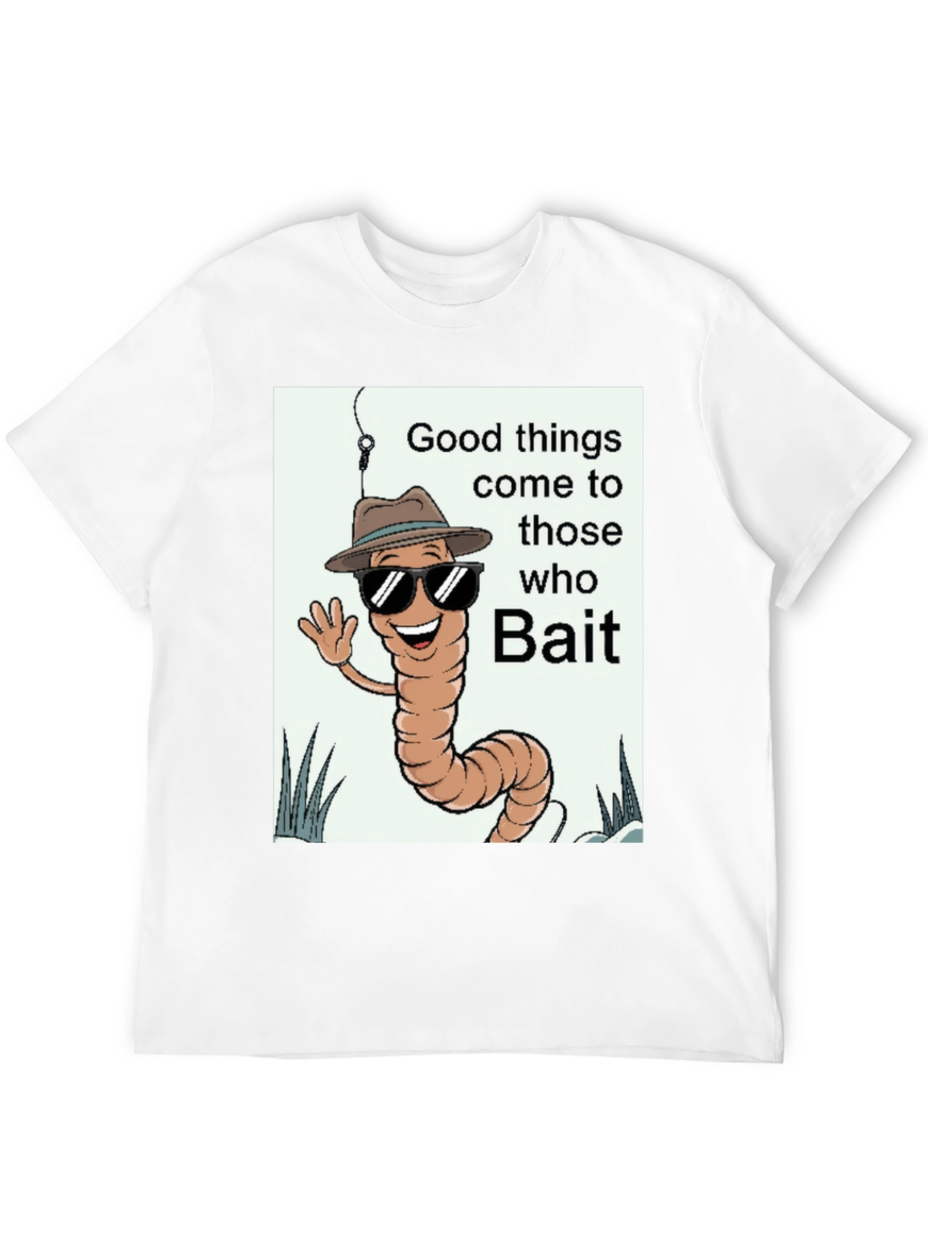 Black Good Things Come to Those Who Bait T-Shirt view 12