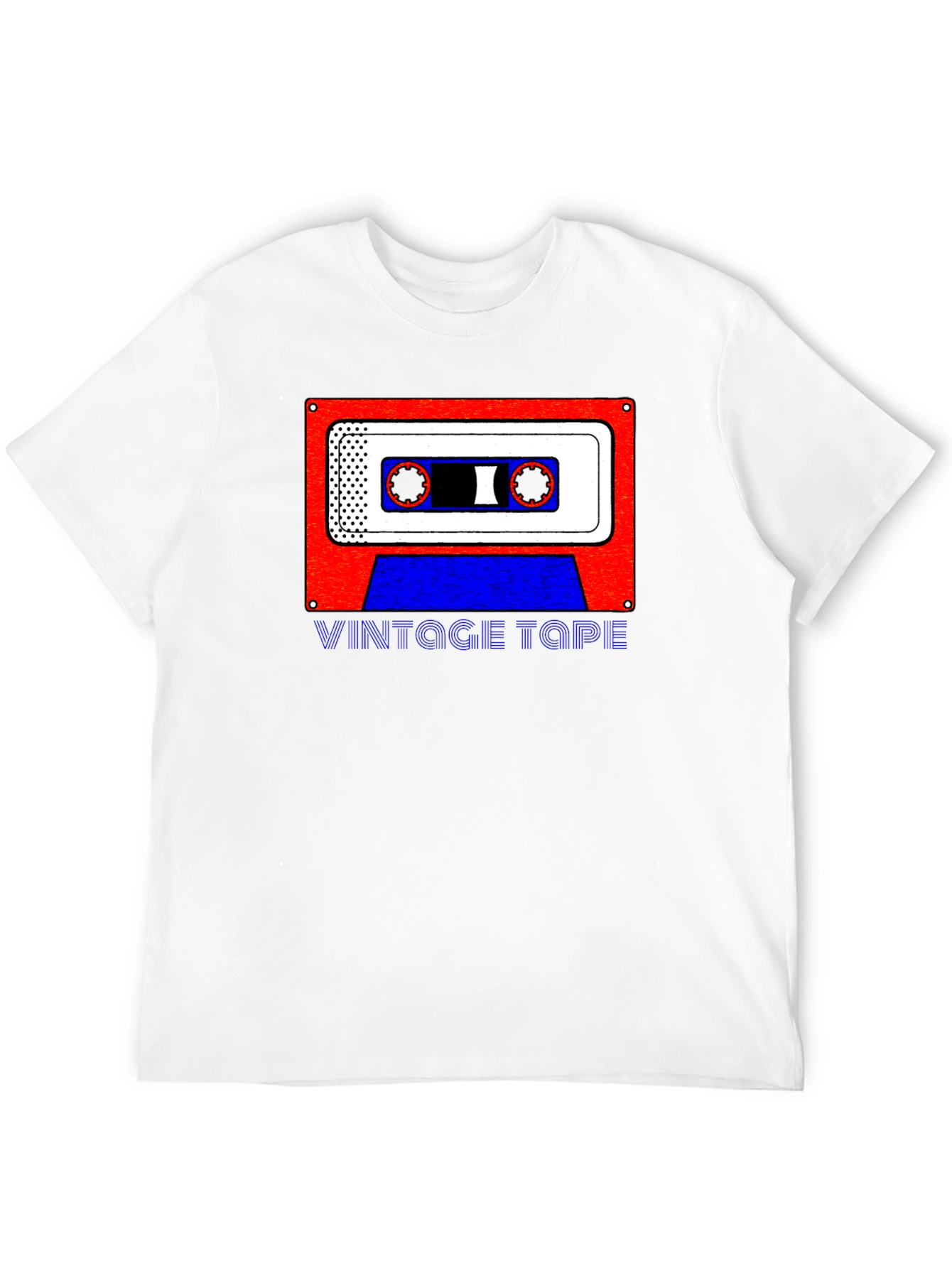 Black Vintage Tape Graphic Tee - Retro Style view 12