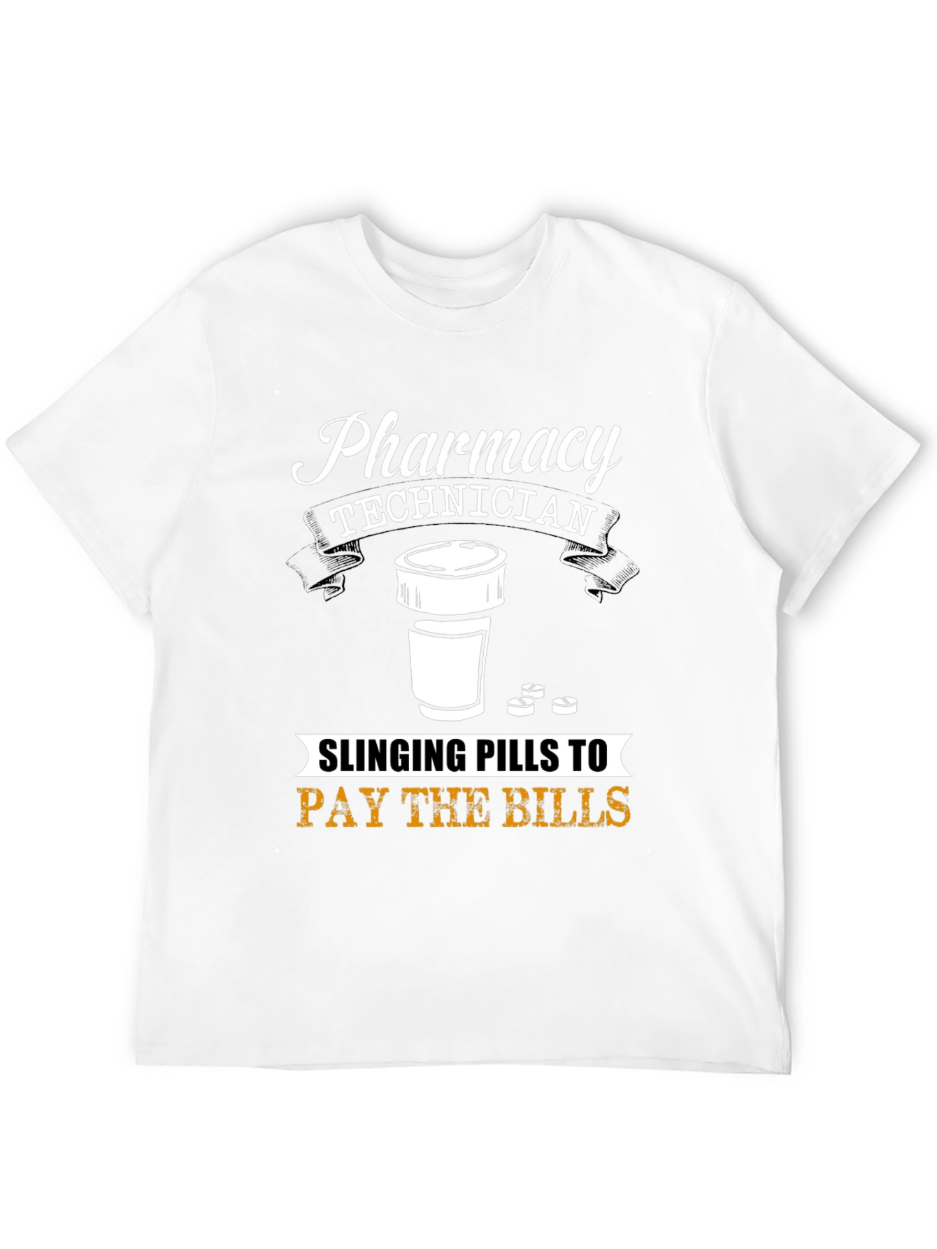 Black Pharmacy Technician T-Shirt - Slinging Pills to Pay Bills view 12