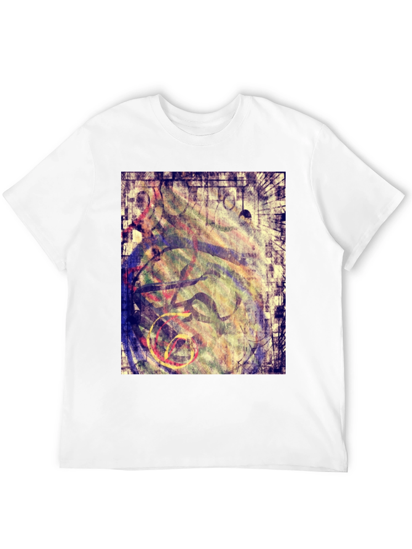 Black Abstract Graphic Print Black T-Shirt view 12