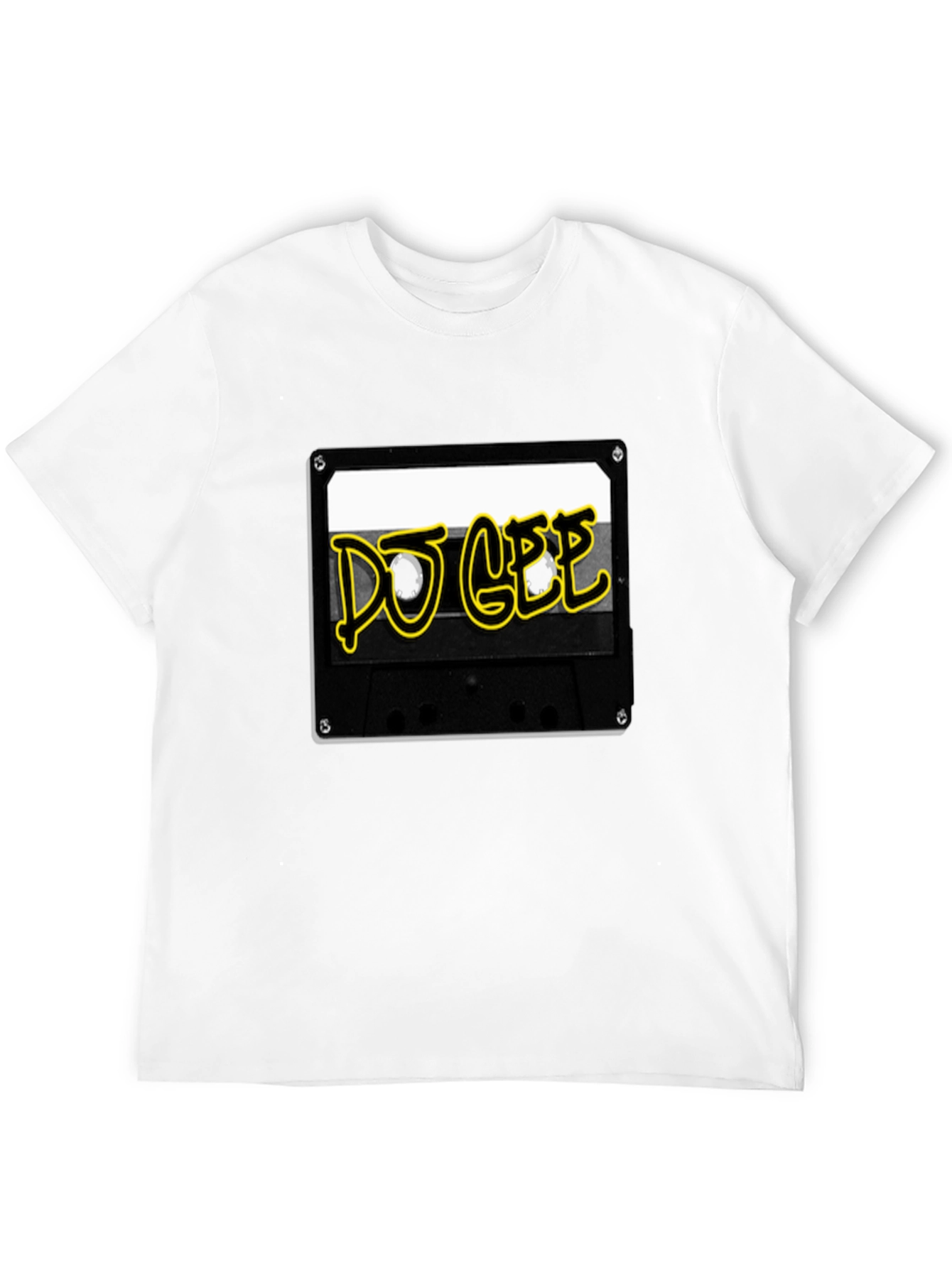 Black DJ GEE Cassette Tape Black T-Shirt view 12