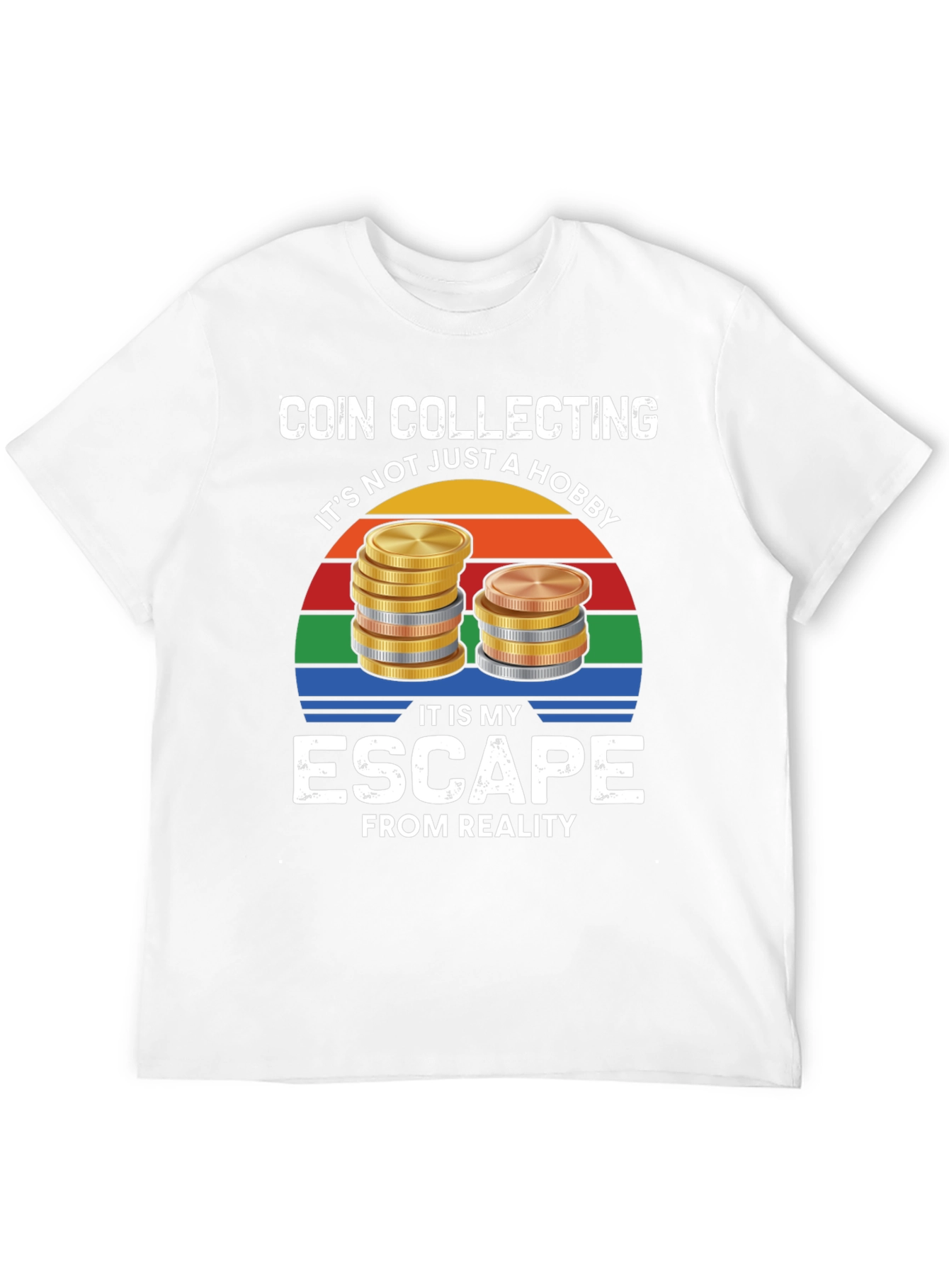 Black Coin Collecting Hobby T-Shirt view 12