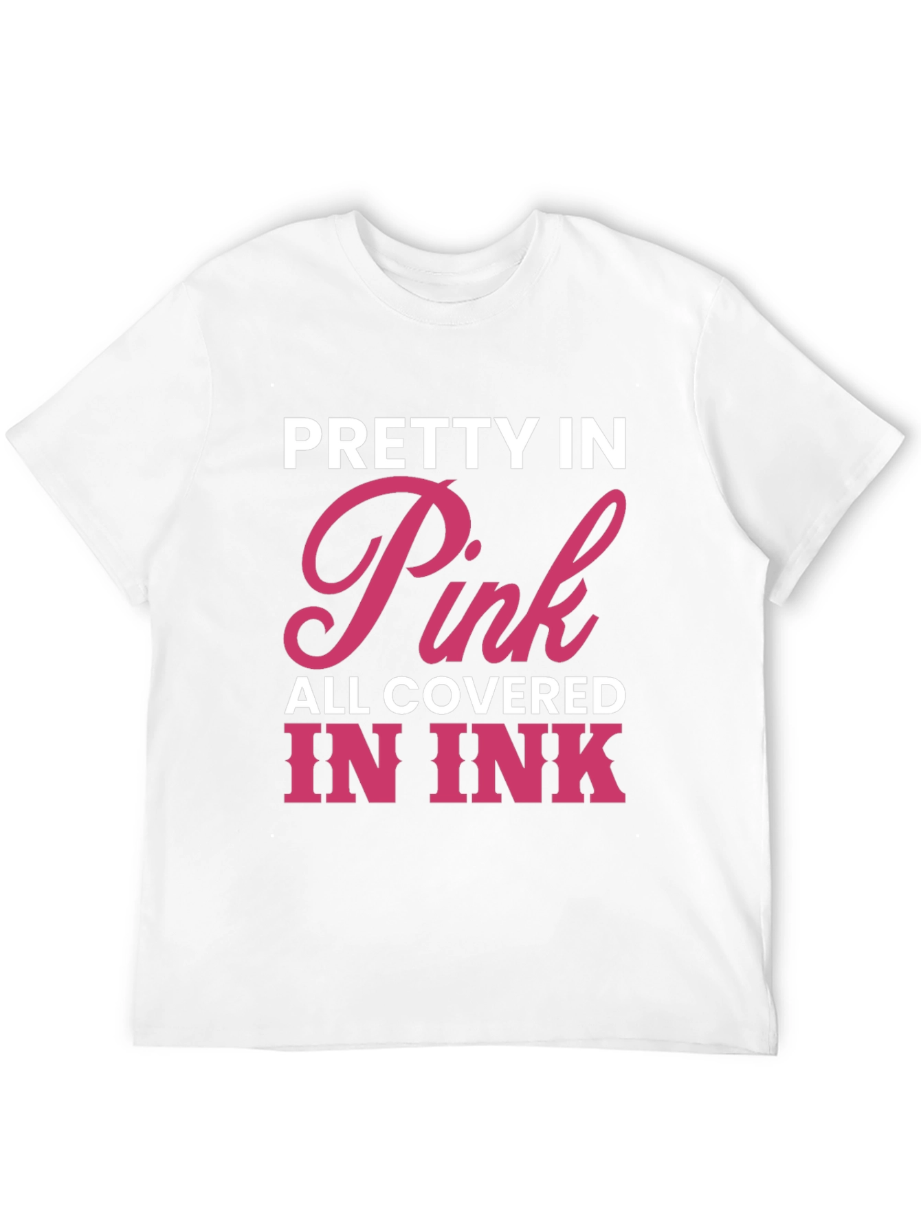 Black Pretty In Pink Tattoo Lover Tee view 12