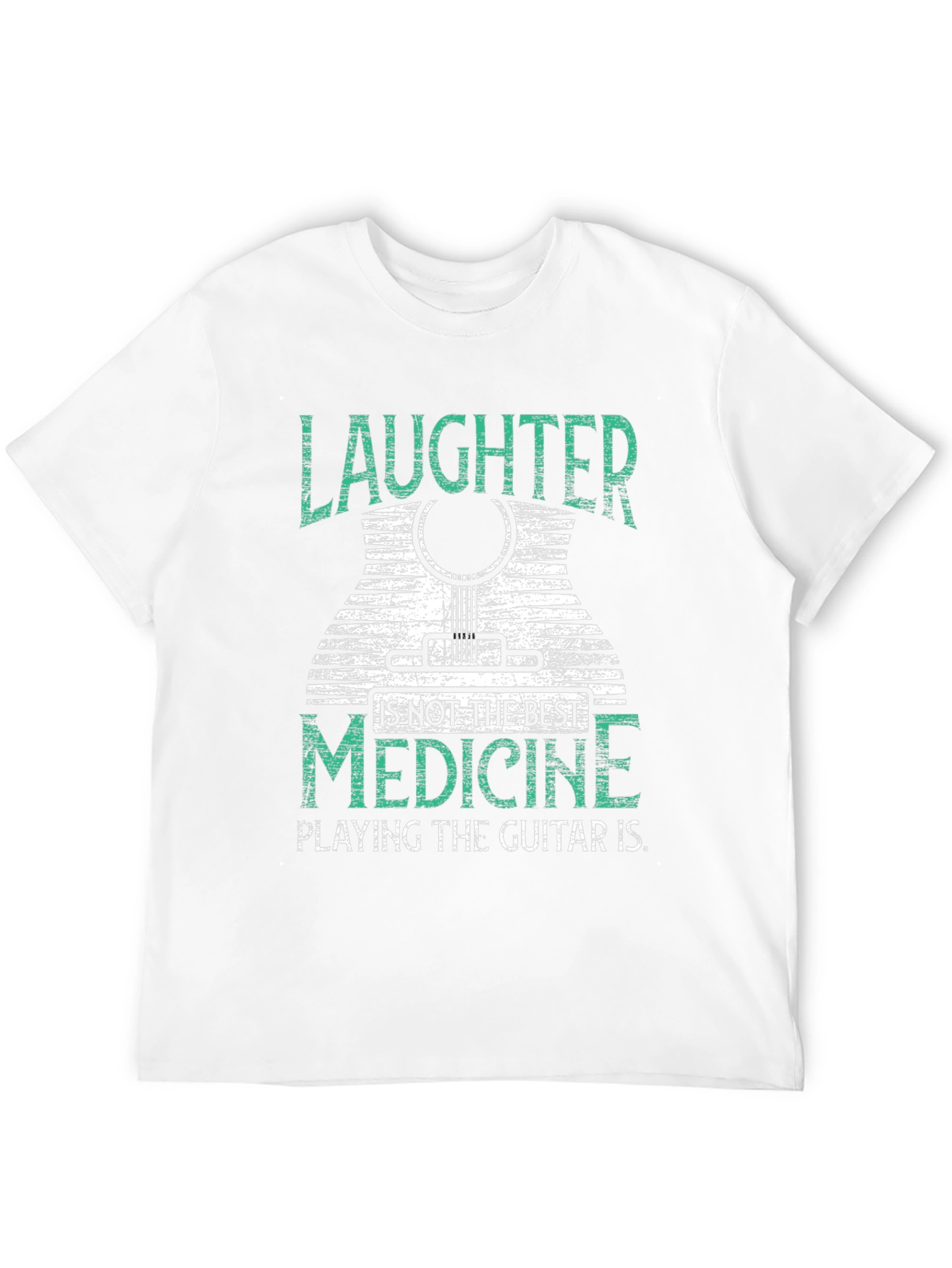 Black Laughter is Medicine Guitar Player T-Shirt view 12