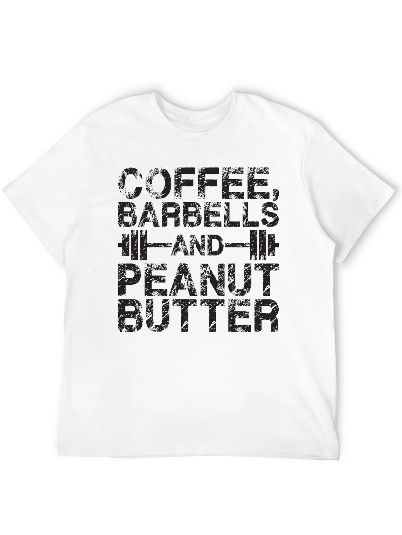 Coffee Barbells Peanut Butter Black T-Shirt - 12
