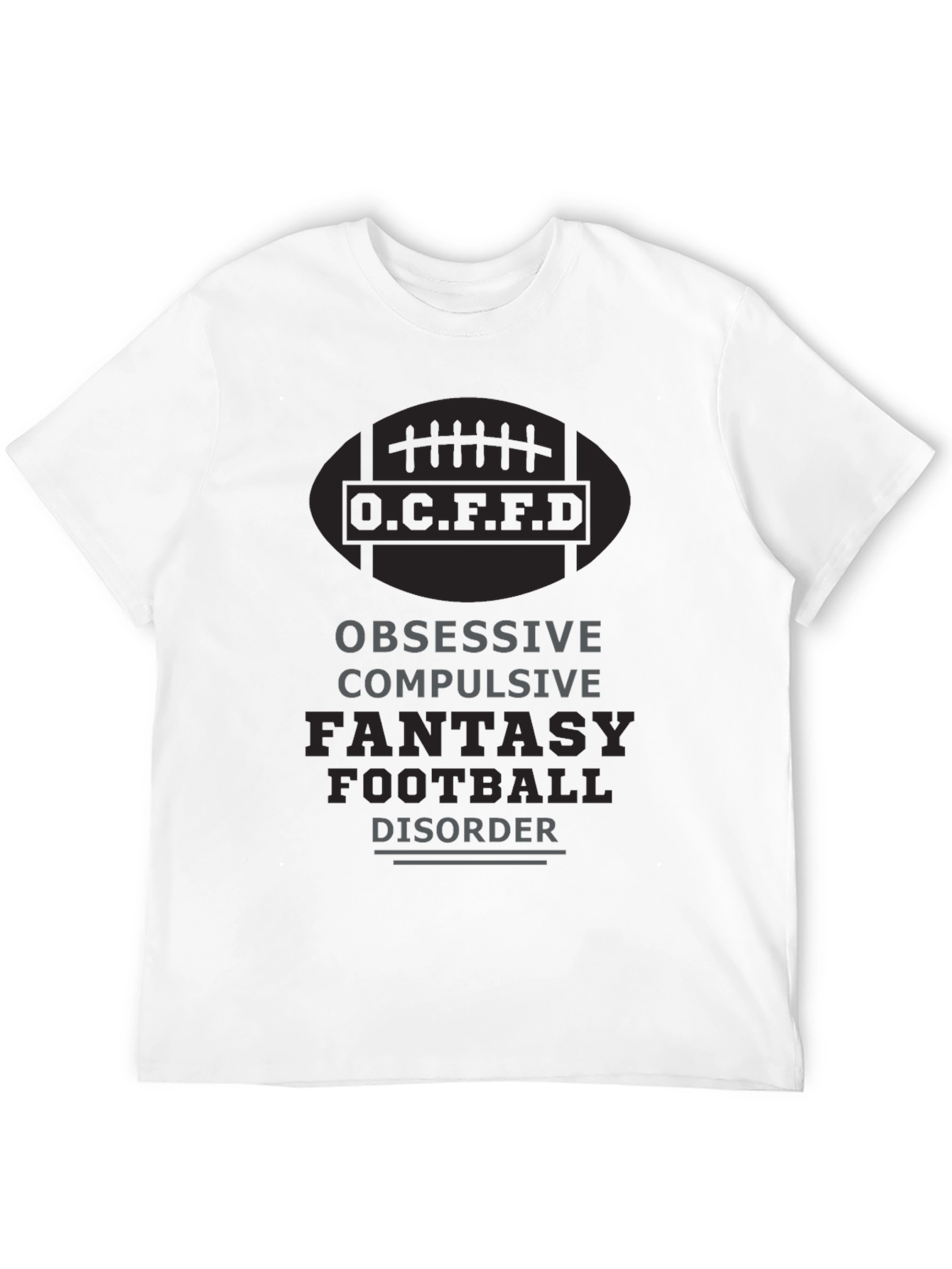 Black Fantasy Football Disorder T-Shirt: Obsessive & Fun! view 12