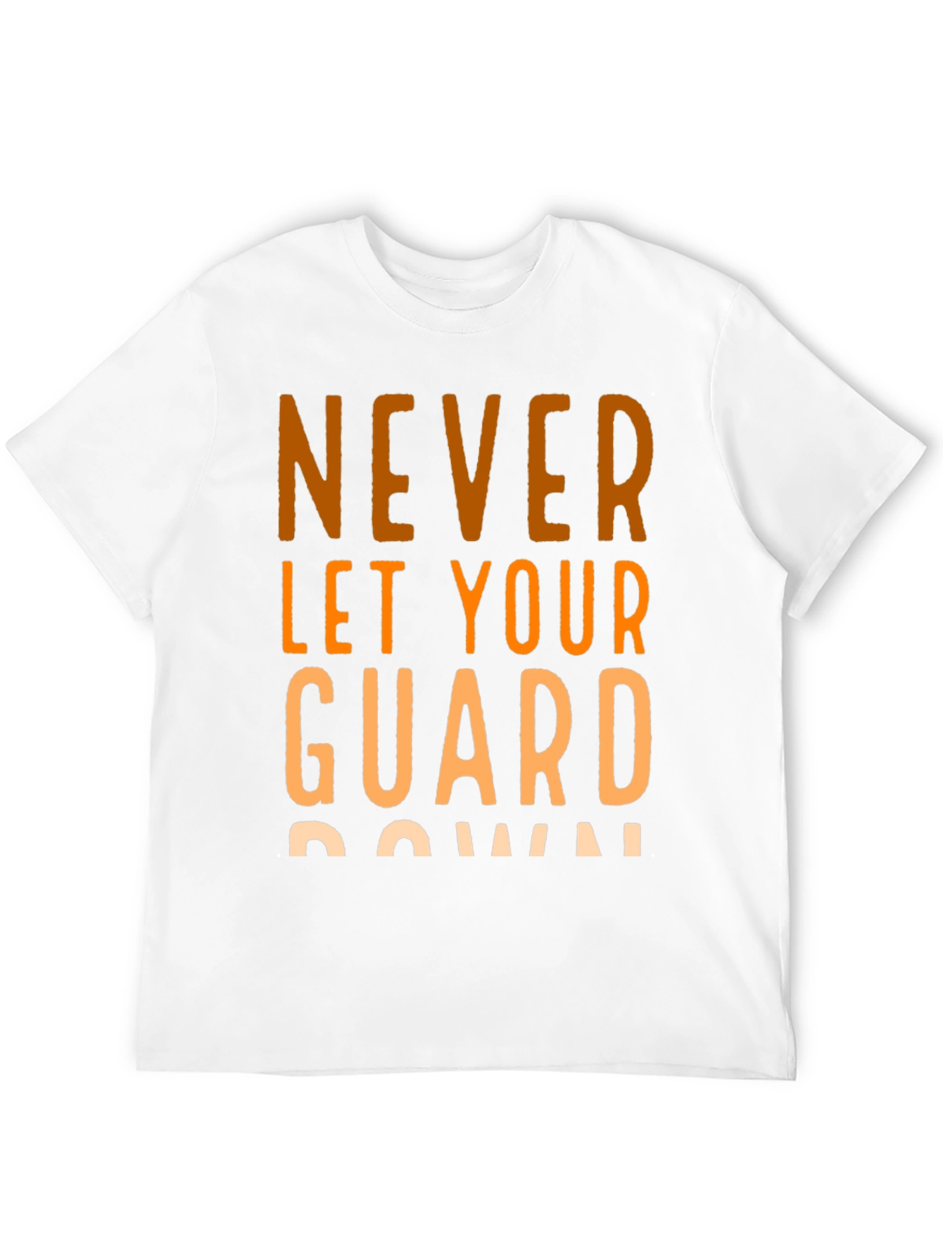 Black Never Let Your Guard Down Black Graphic Tee view 12
