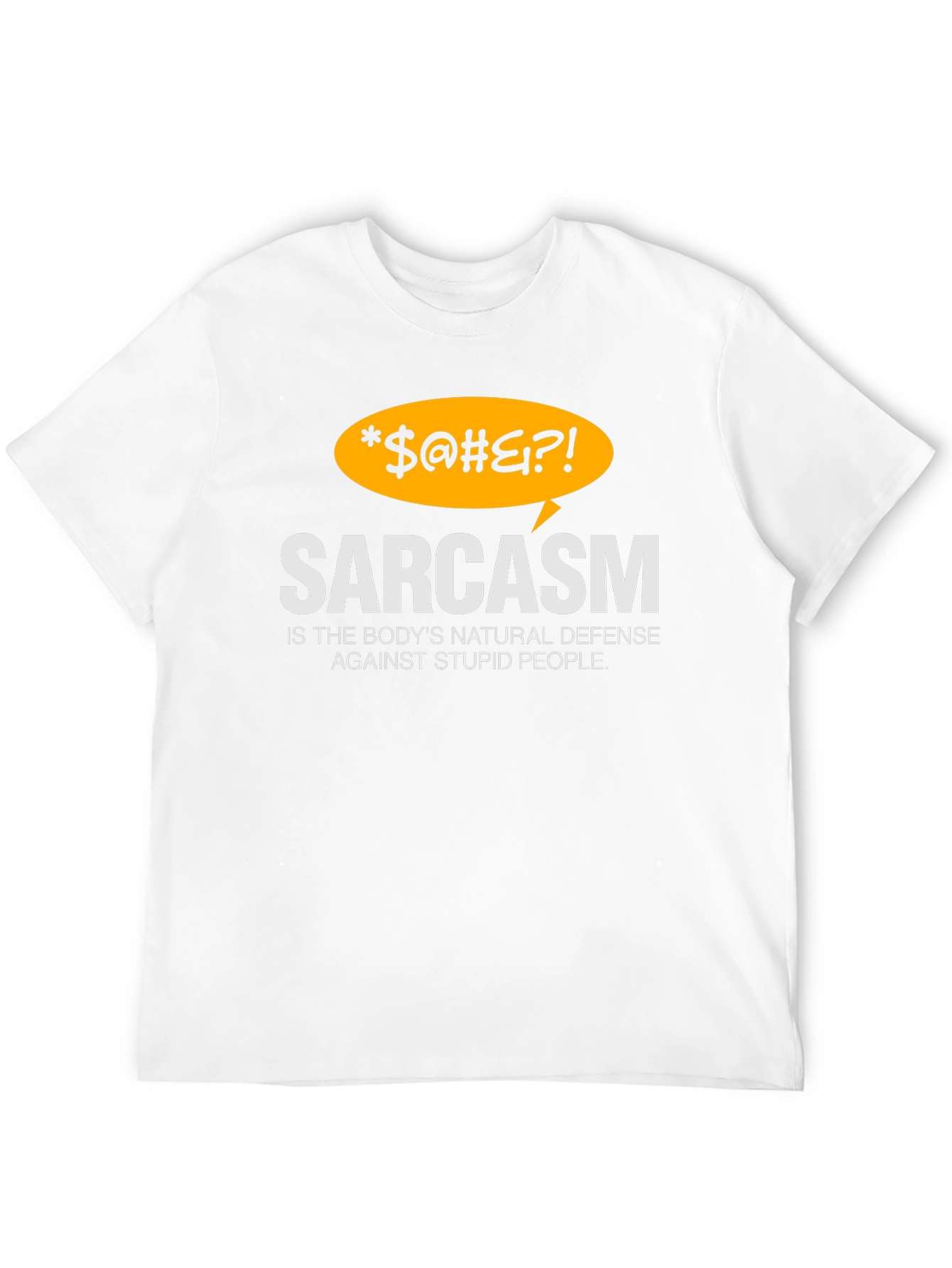 Black Sarcasm Defense Black Graphic T-Shirt view 12