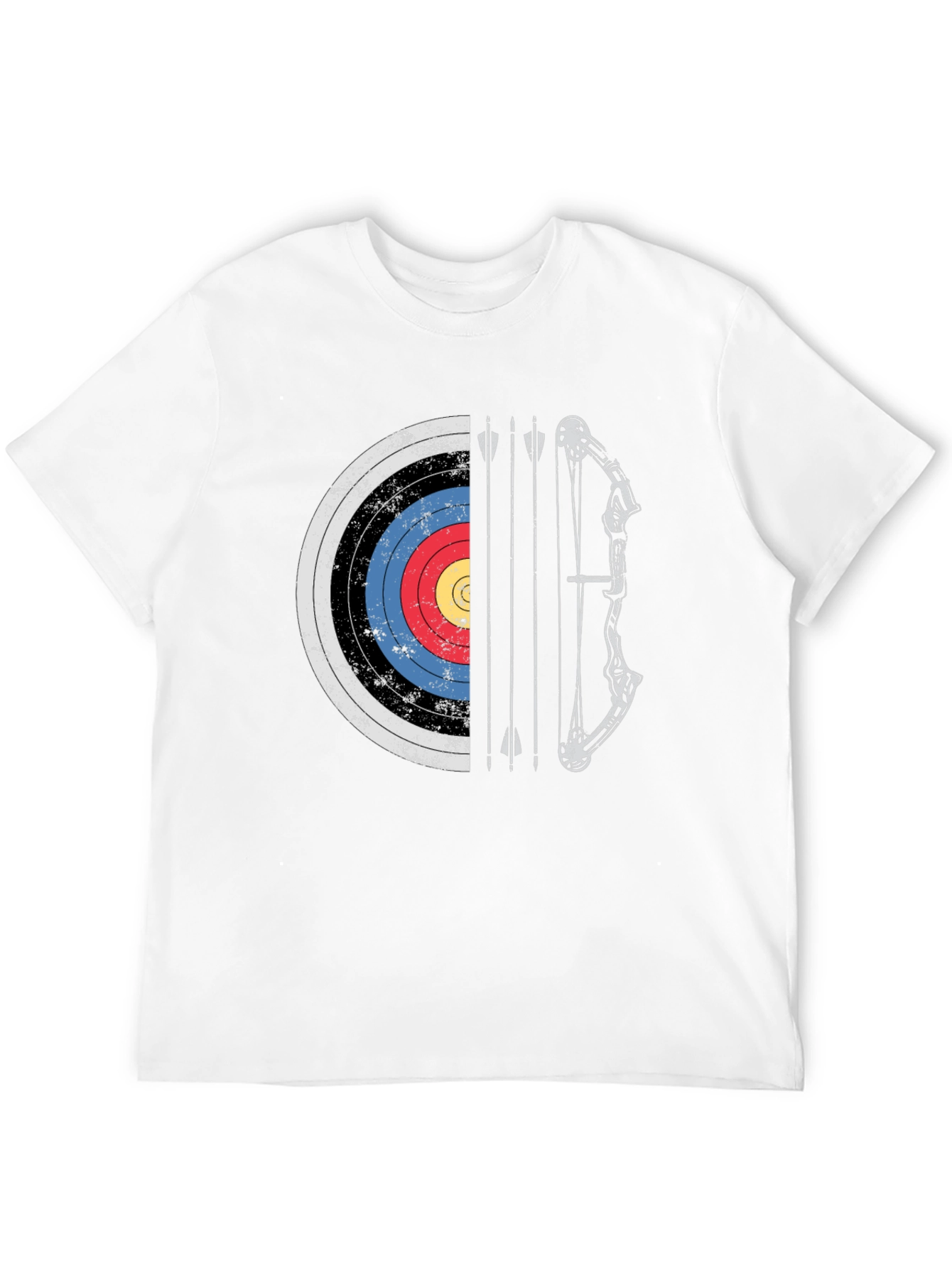 Black Archery Target Bow and Arrow Graphic Tee view 12