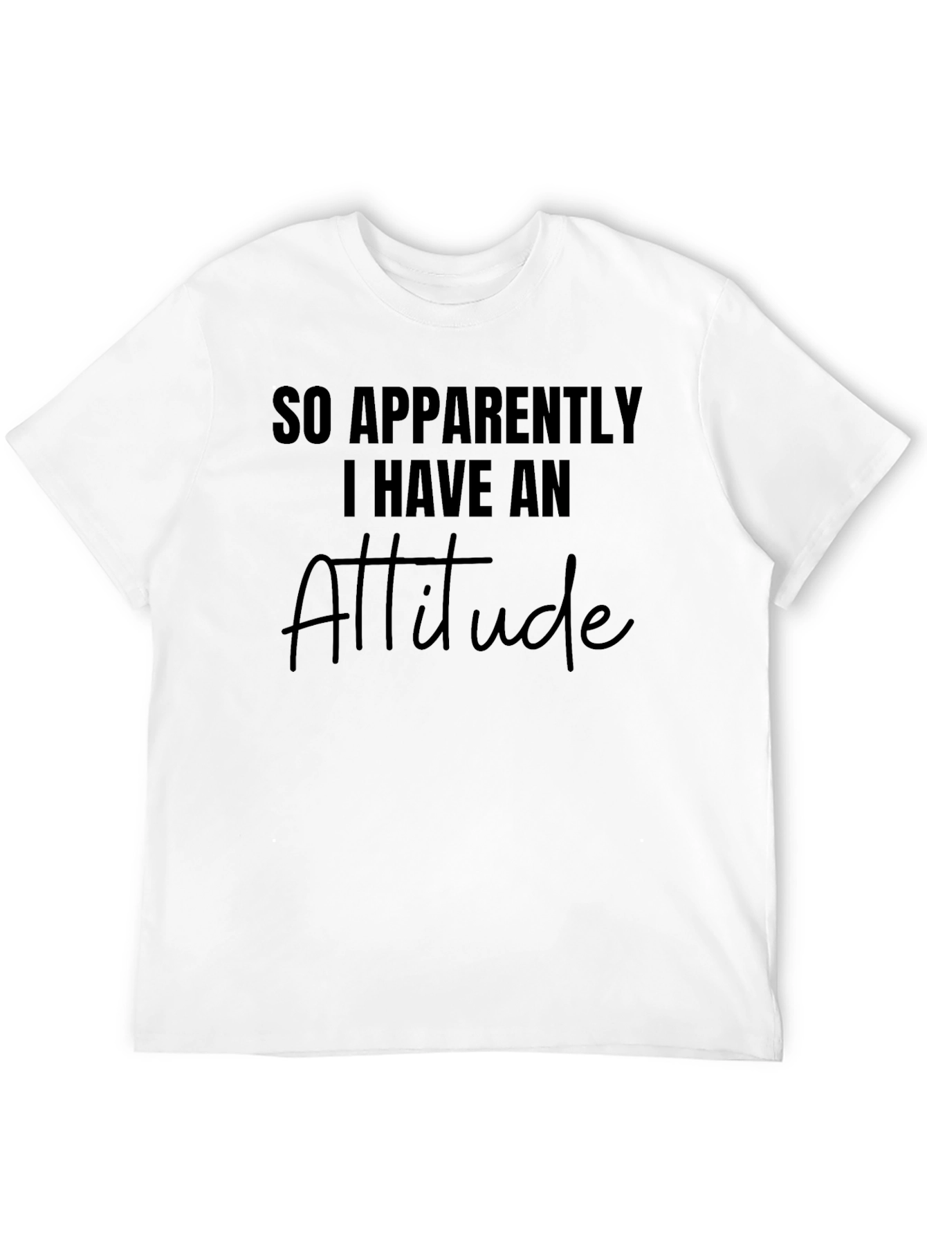 Black Attitude Black T-Shirt - Funny Slogan Tee view 12