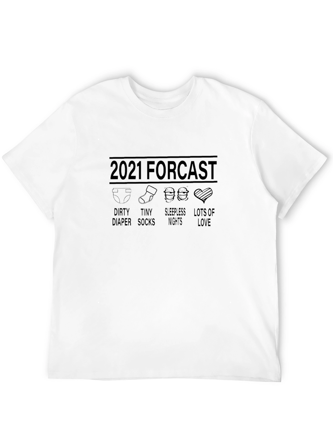 Black 2021 Forecast Graphic T-Shirt view 12
