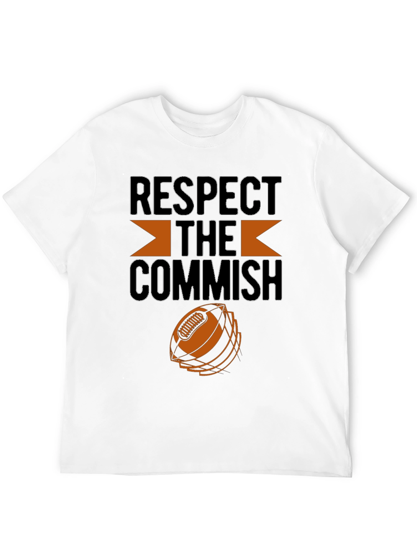Black Respect the Commish Football Fan T-Shirt view 12