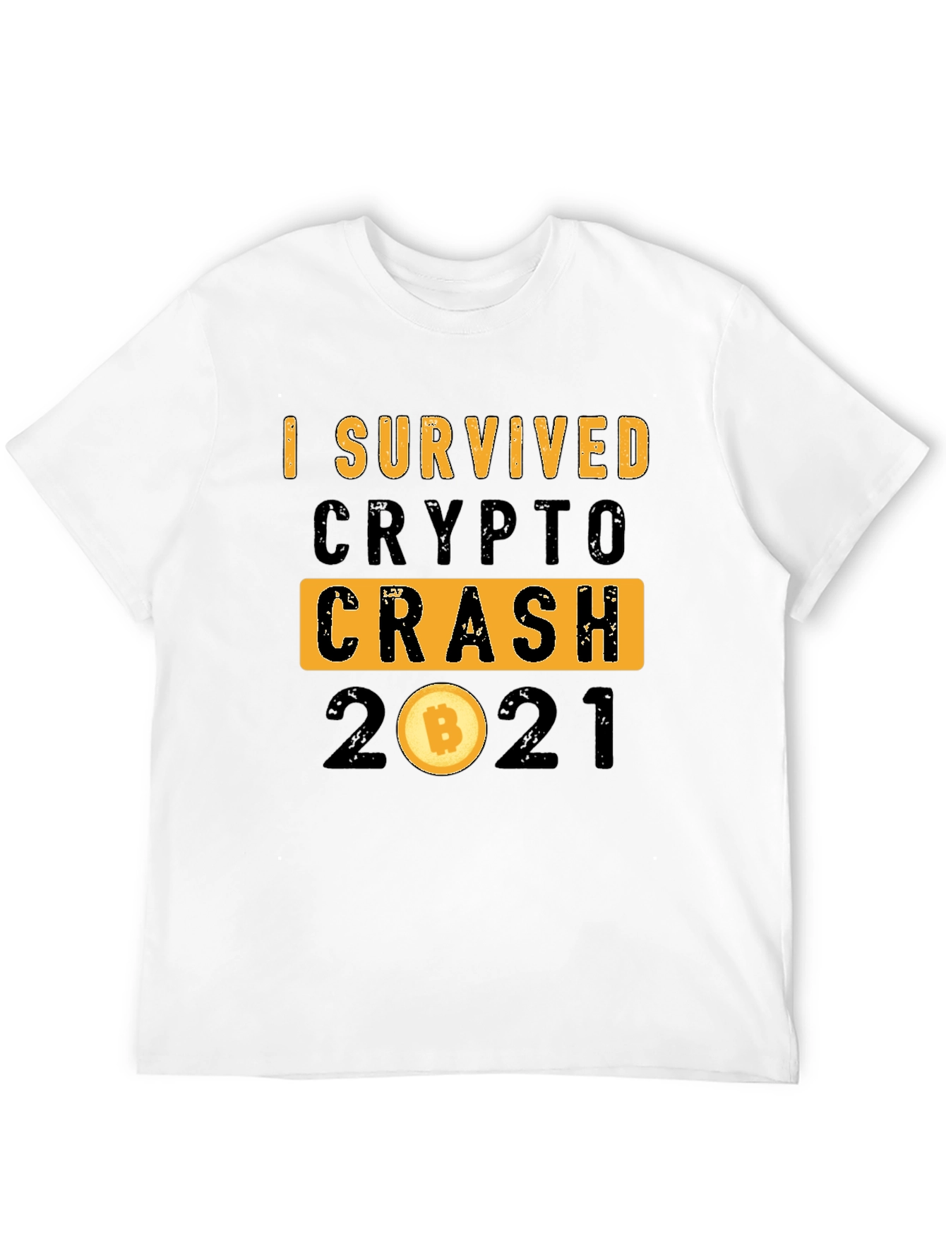 Black I Survived Crypto Crash 2021 T-Shirt view 12