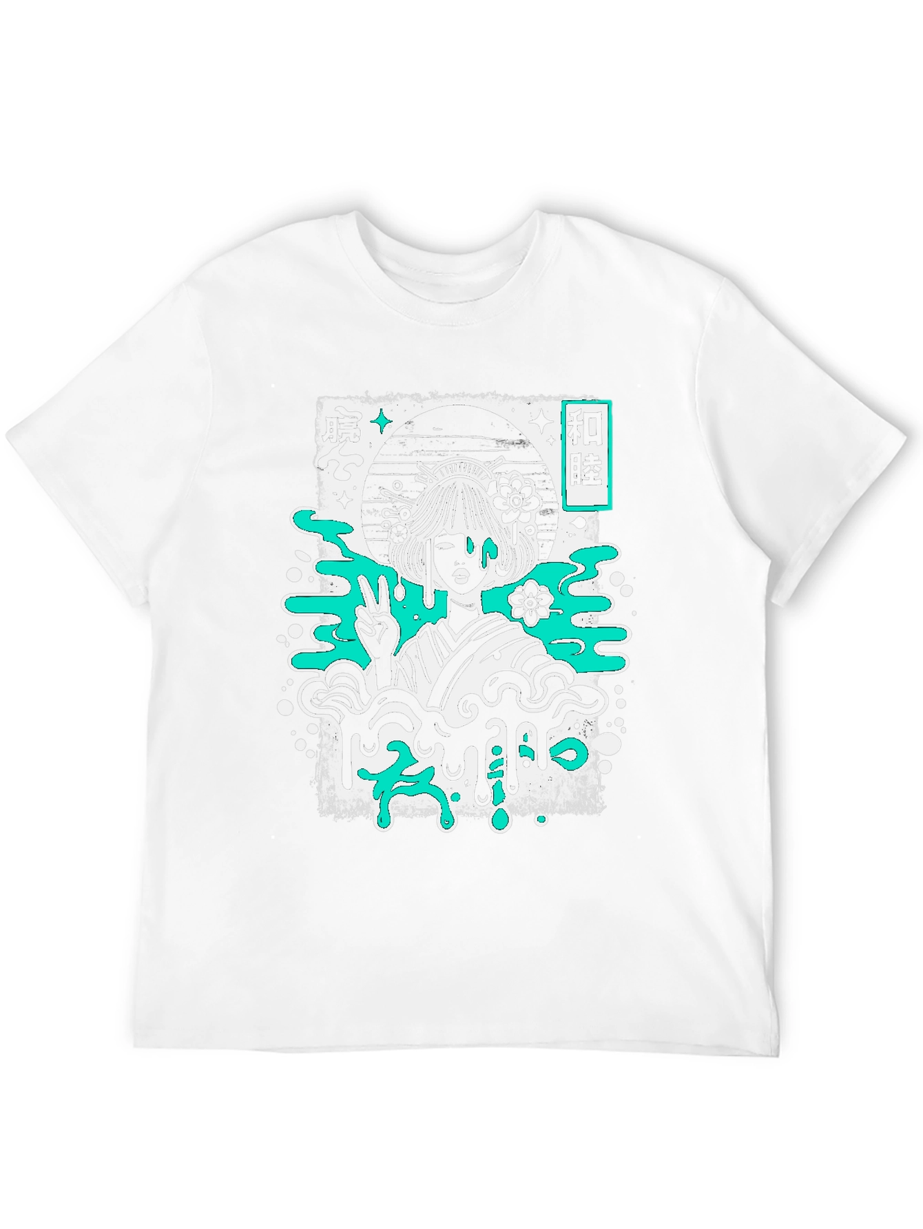 Black Geisha Graphic Tee - Black Cotton T-Shirt view 12