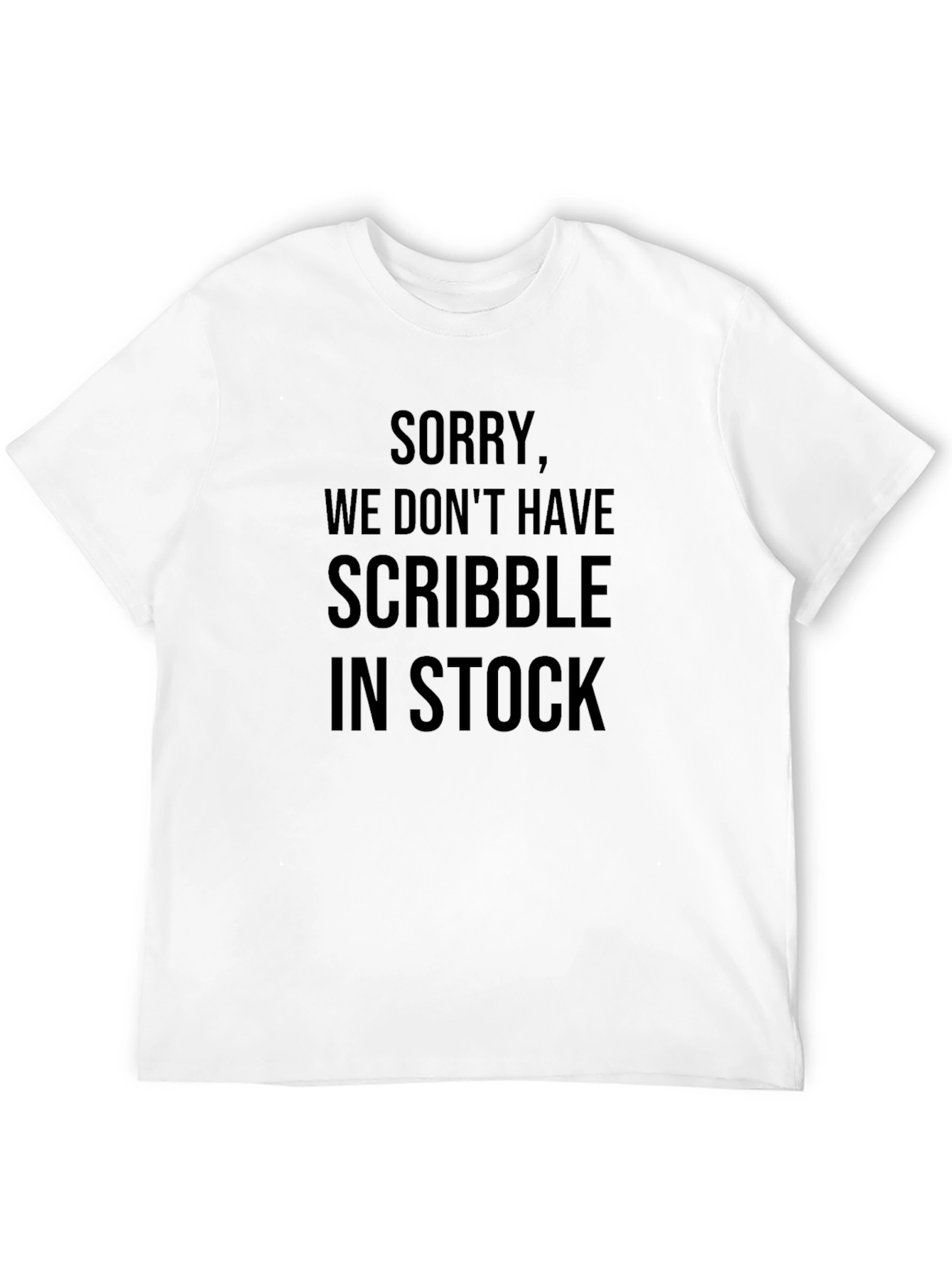 Black Funny "Sorry, No Scribble" Black Graphic T-Shirt view 12