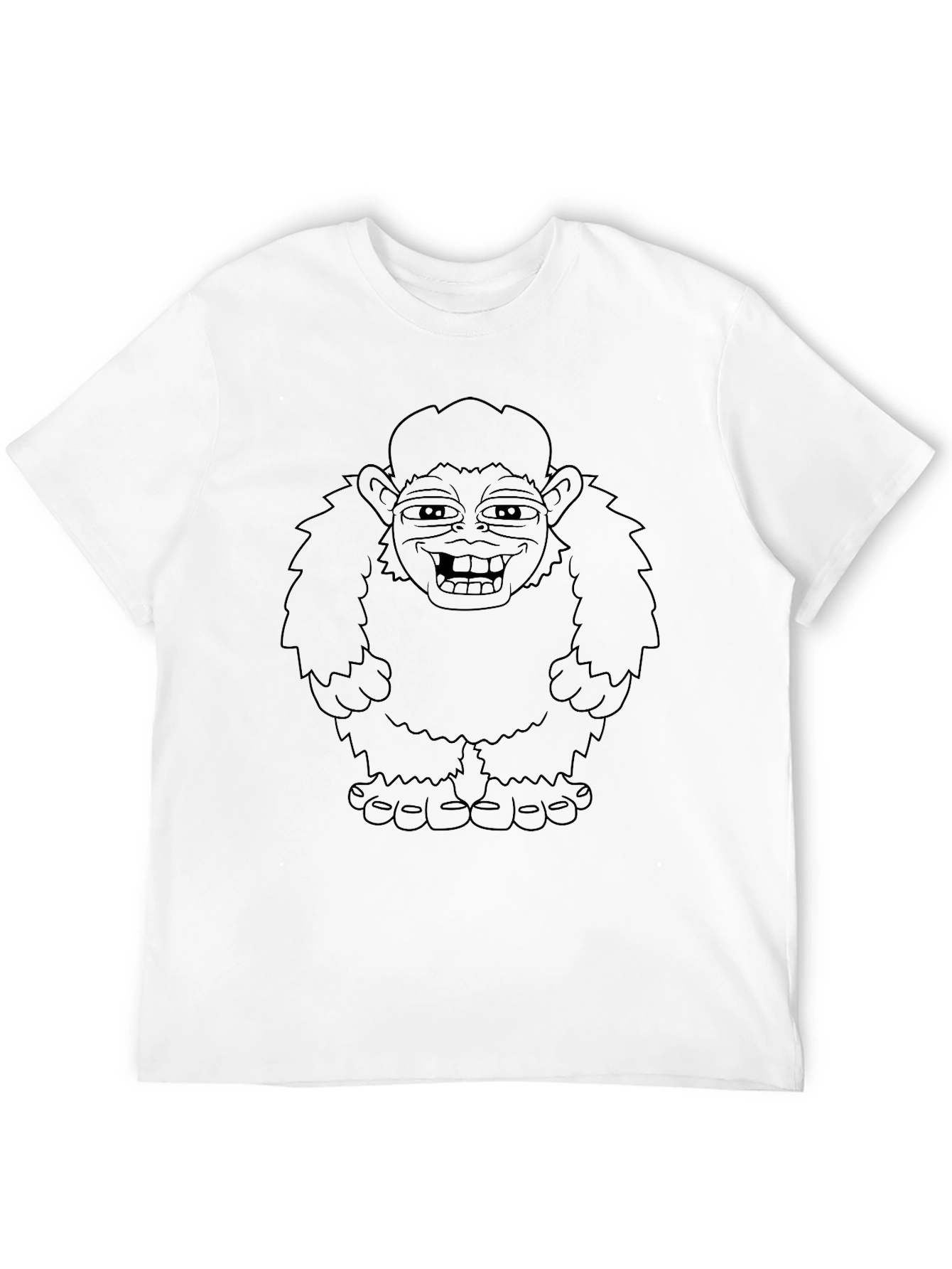 Black Funny Bigfoot Graphic T-Shirt - Black view 12