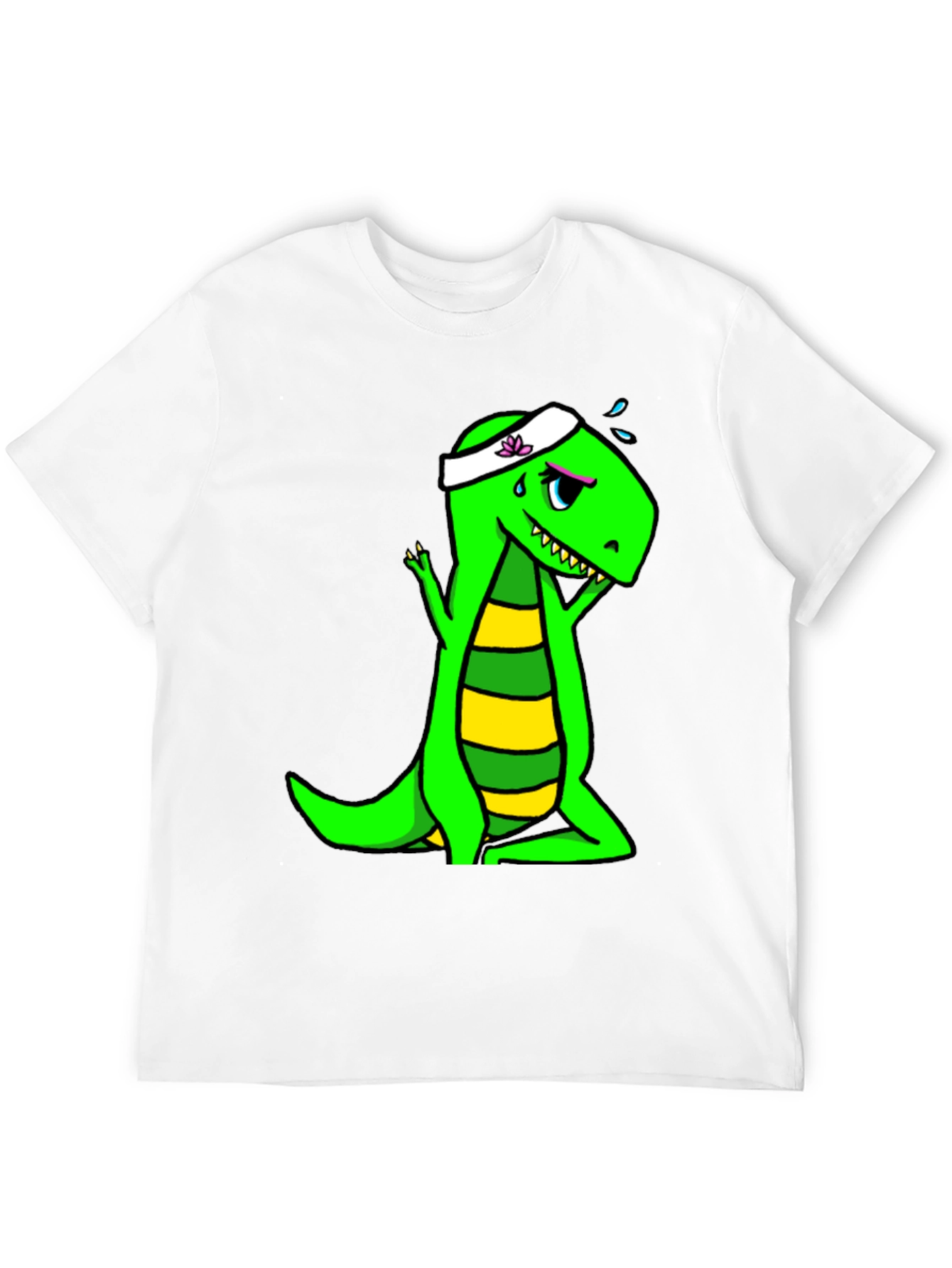 Black Dino Yoga Black T-Shirt view 12