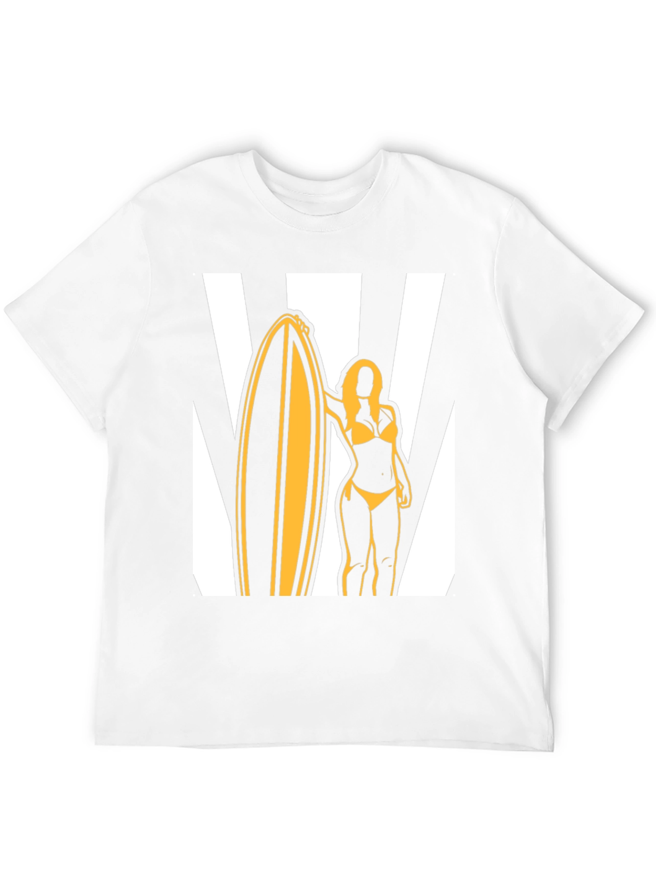 Black Surfer Girl Graphic Tee - Black Cotton T-Shirt view 12