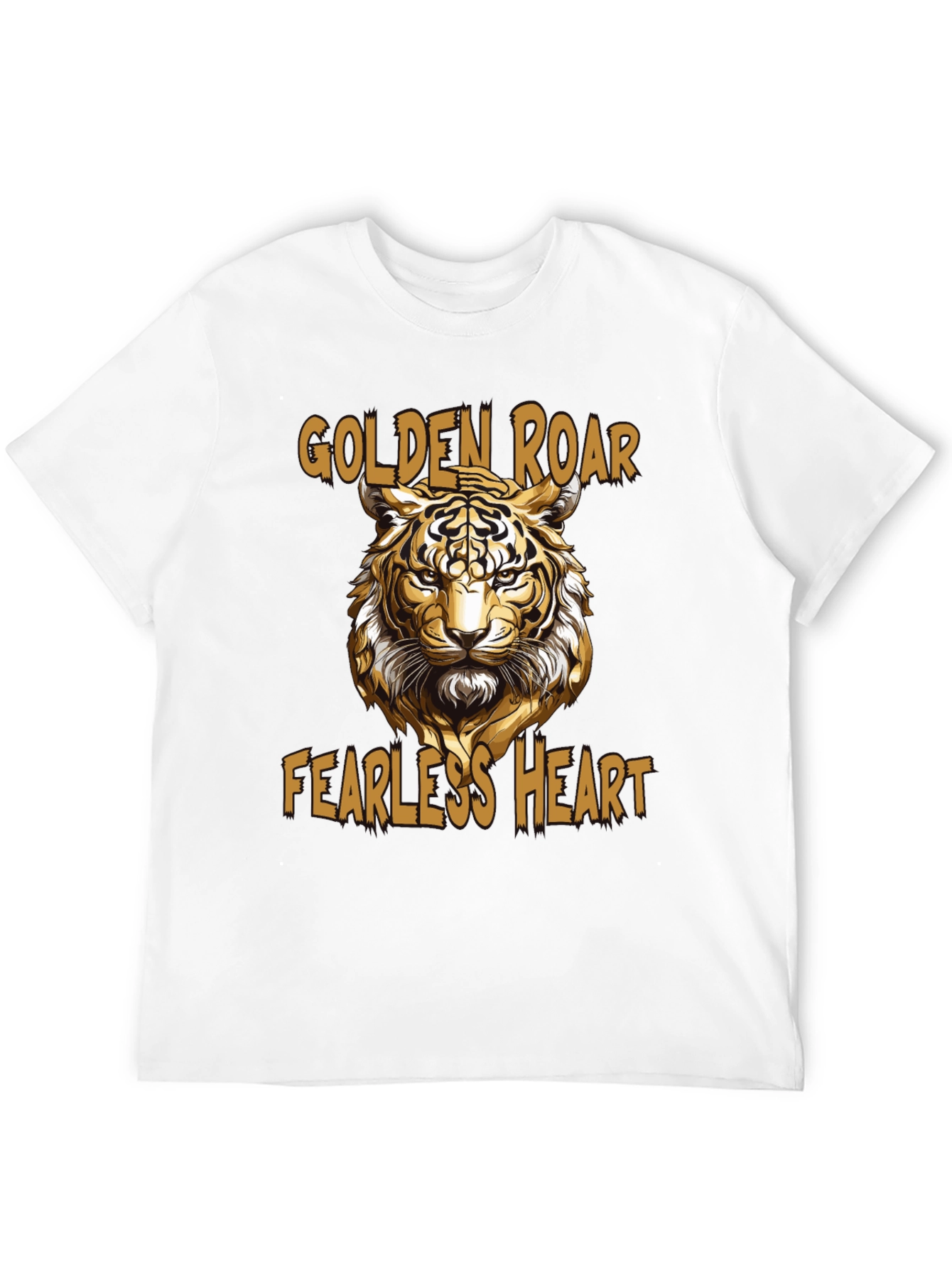 Black Golden Roar Tiger Graphic Tee - Fearless Heart view 12