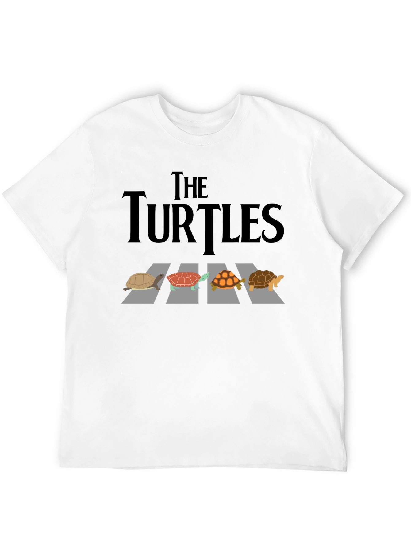 Black The Turtles Abbey Road Style T-Shirt view 12
