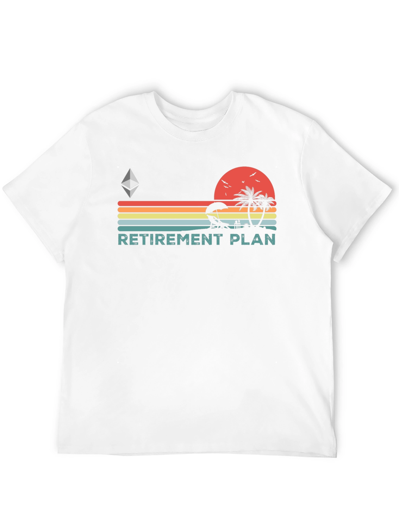 Retirement Plan T-Shirt - Beach Sunset Design - 12