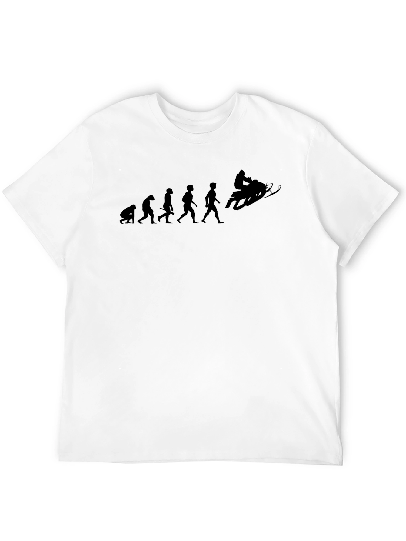 Black Evolution of Man Snowmobile T-Shirt view 12