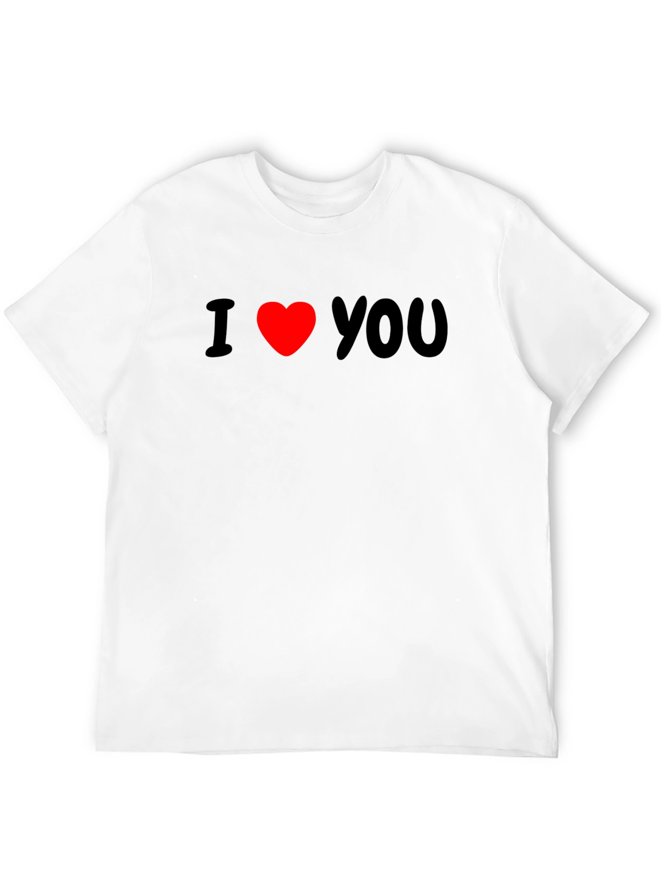 Black I Heart You Graphic T-Shirt - Black, Casual Wear view 12