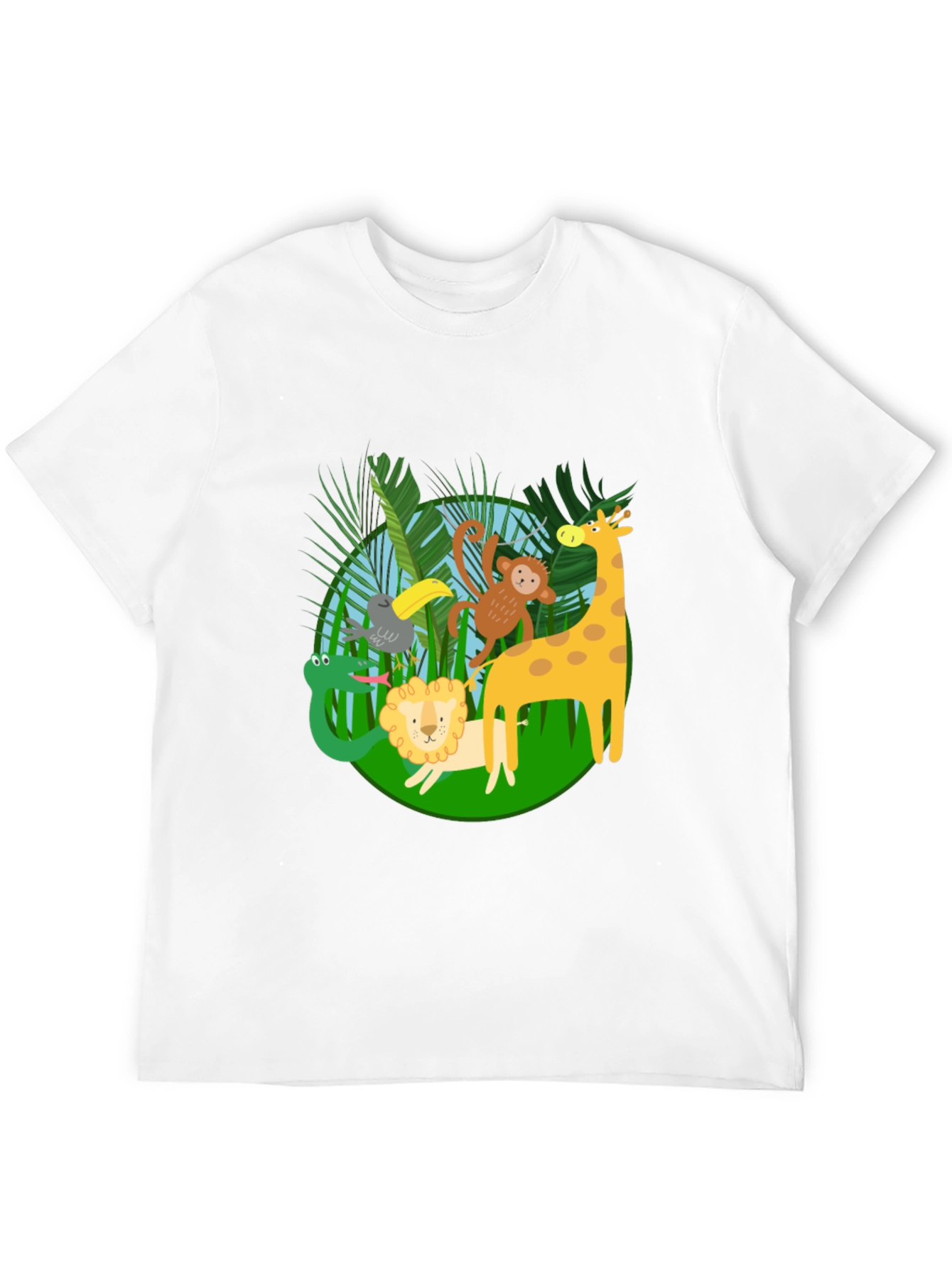 Black Jungle Animals T-Shirt - Fun & Playful Design view 12
