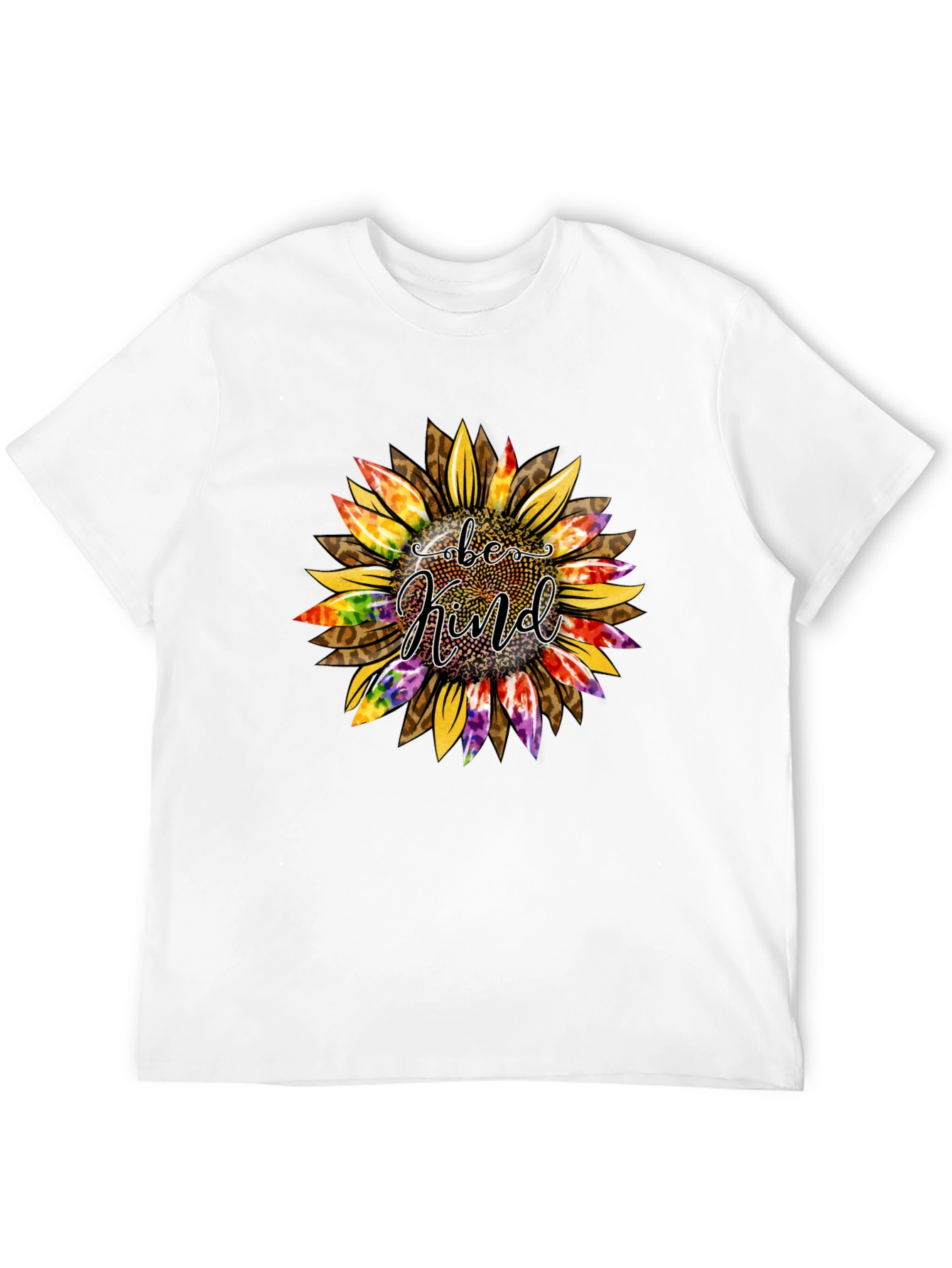 Be Kind Sunflower Graphic Tee - Trendy Casual Top - 12