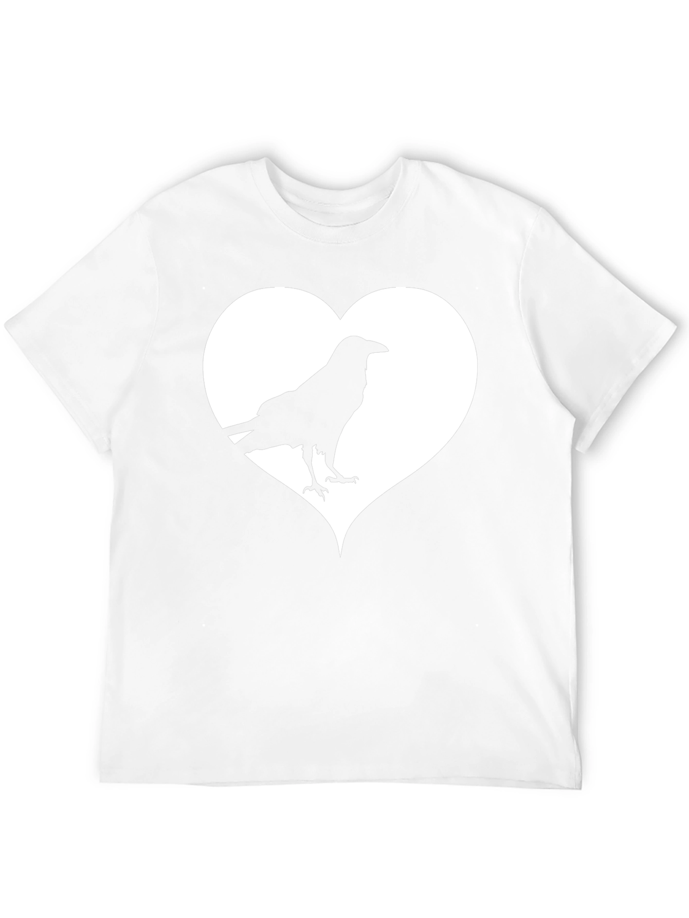 Black Raven Heart Graphic T-Shirt - Stylish Crow Tee view 12