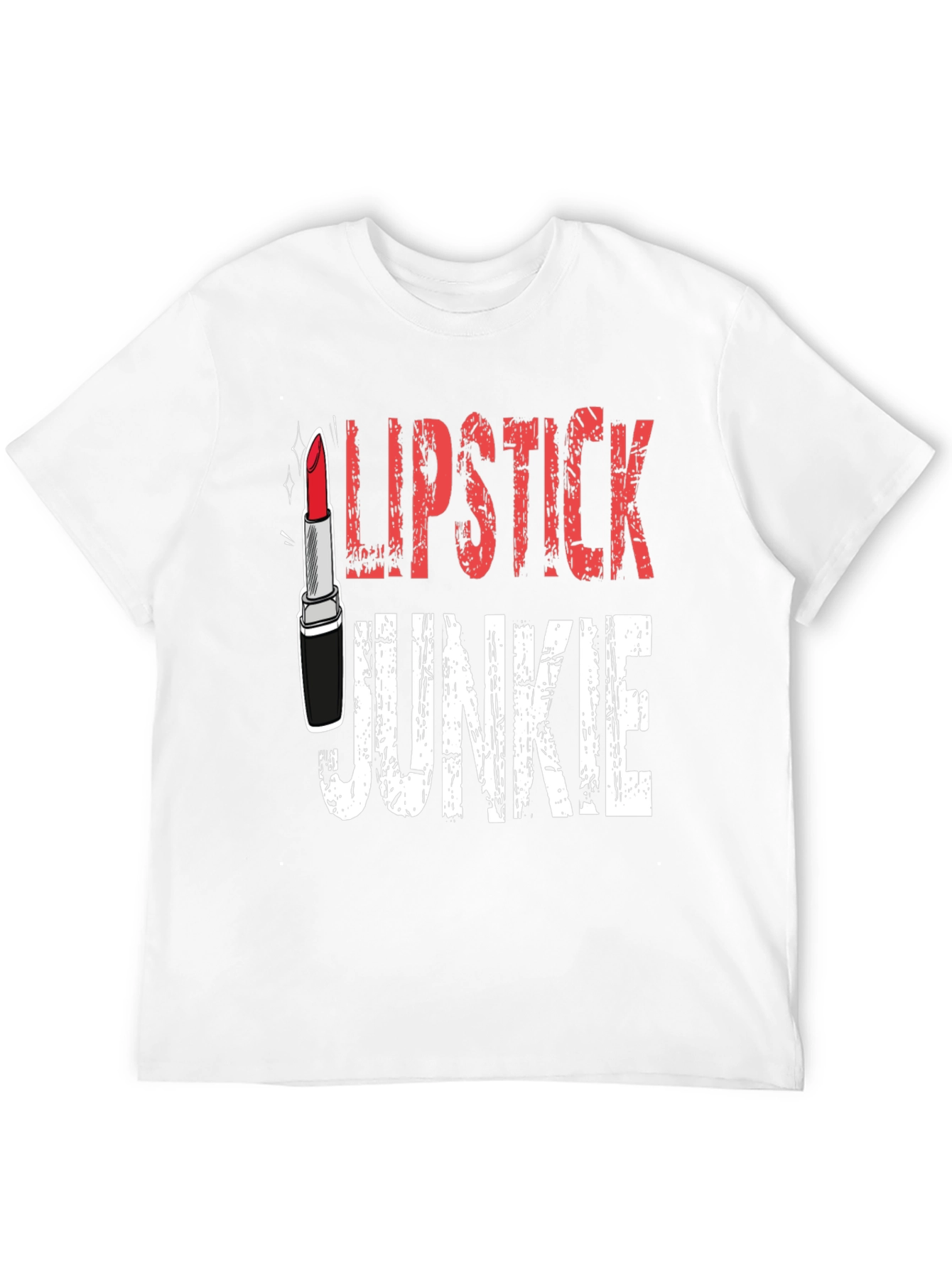 Black Lipstick Junkie Graphic Tee - Black Cotton T-Shirt view 12