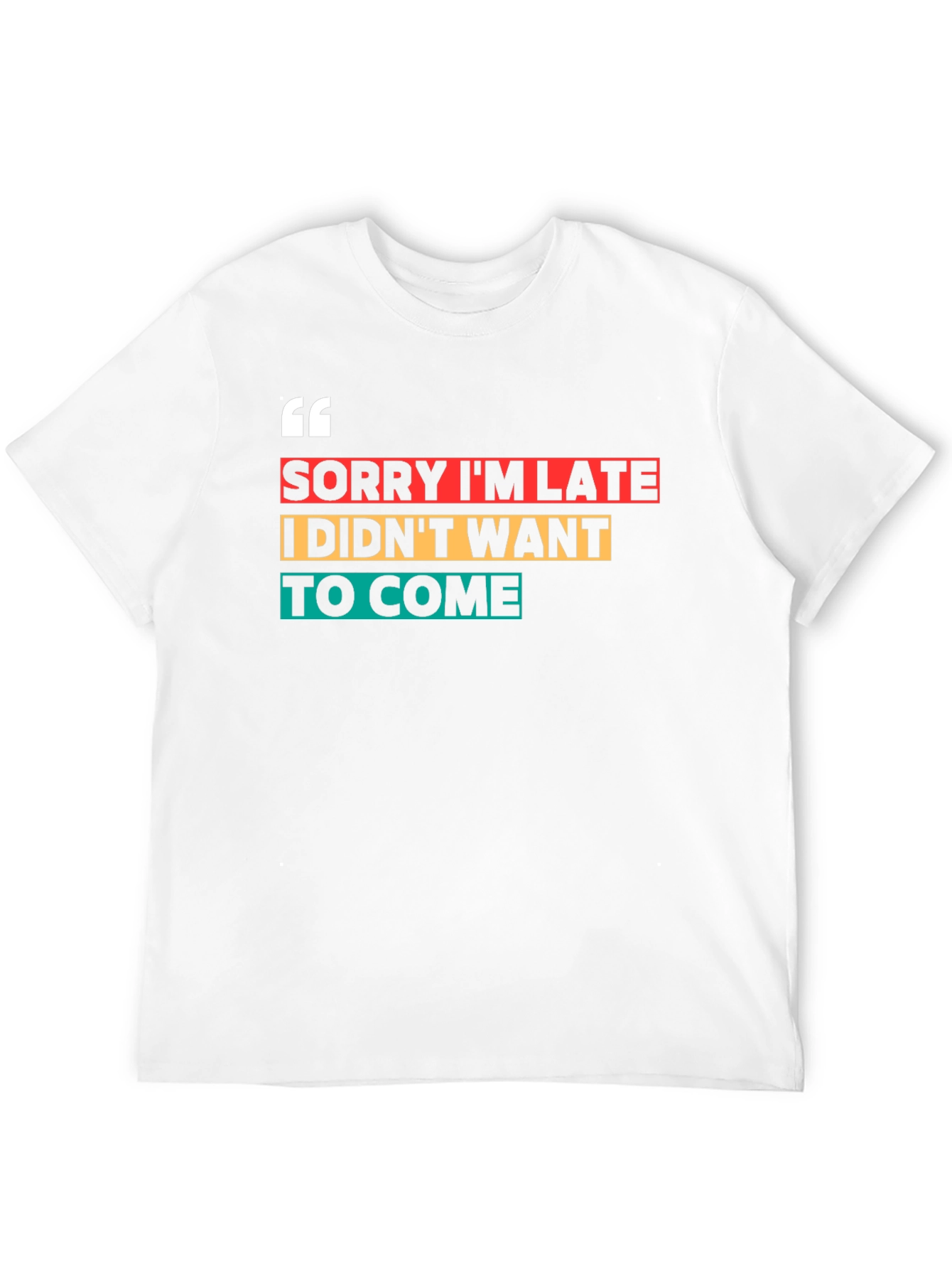 Black Sorry I'm Late Funny Graphic Tee view 12