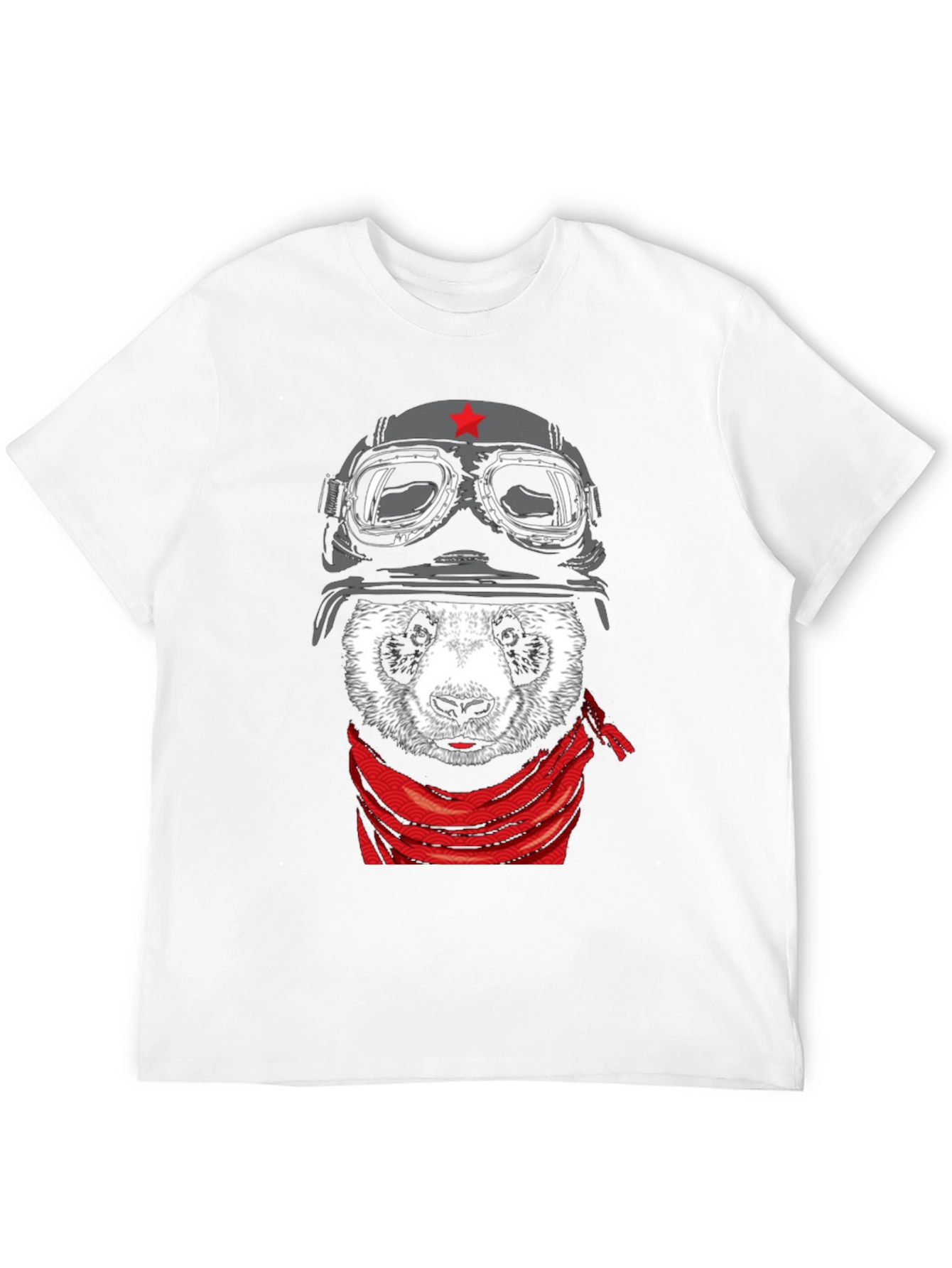 Black Panda Aviator T-Shirt - Unique Graphic Tee view 12