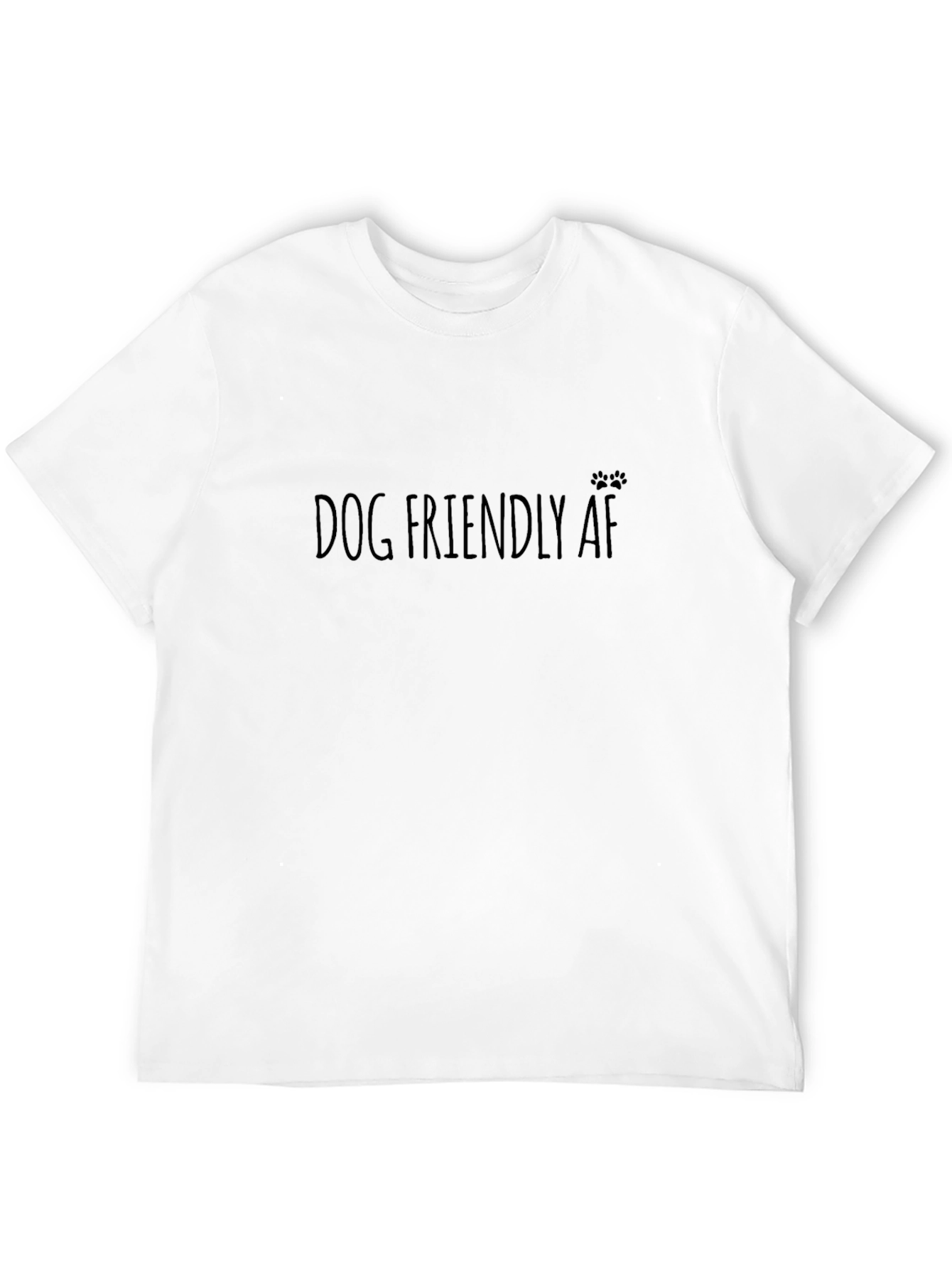 Black Dog Friendly AF Graphic Tee - Unisex Black T-Shirt view 12